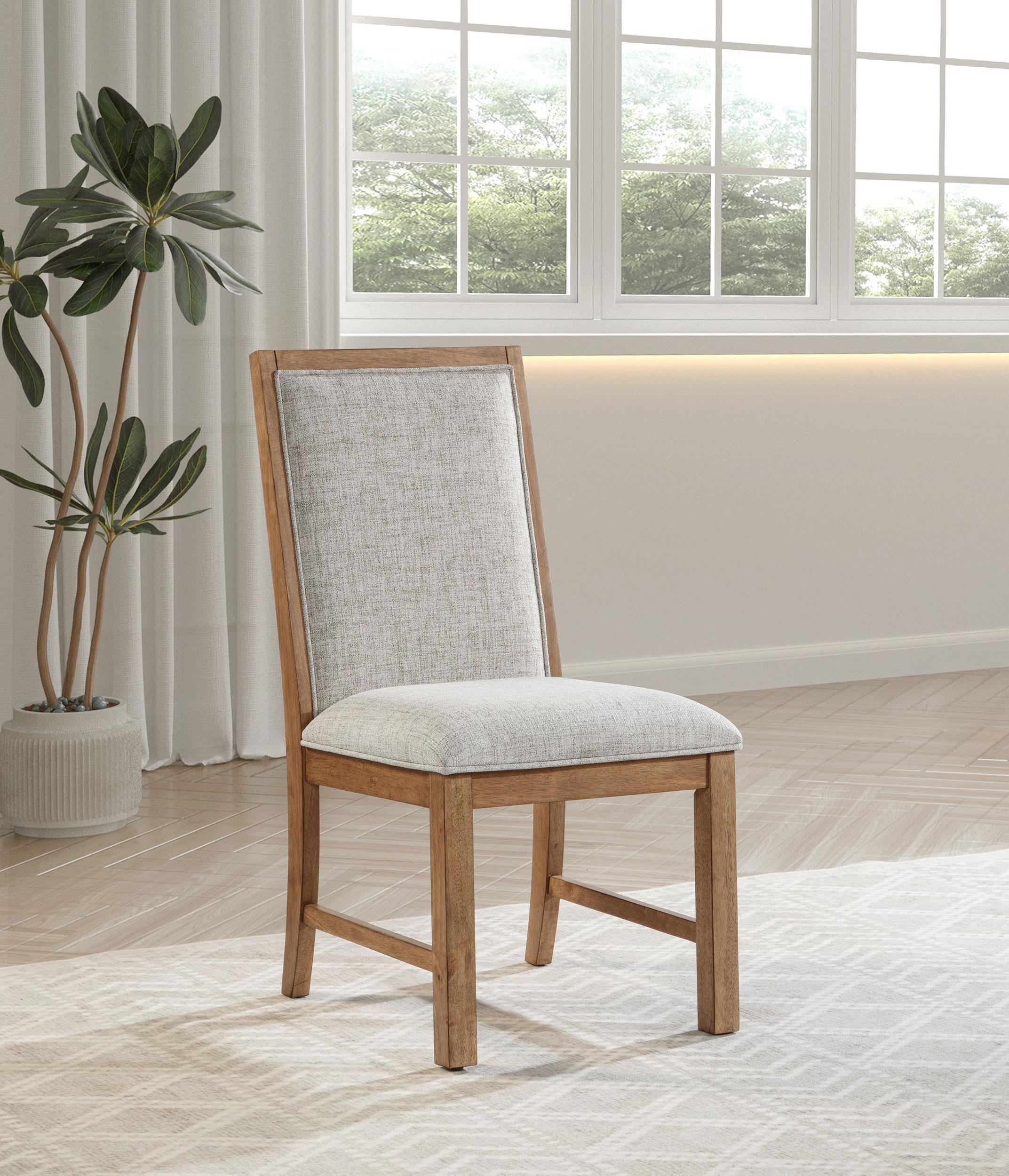 Bruner Upholstered Dining Side Chair Brown (Set of 2) - Image 2