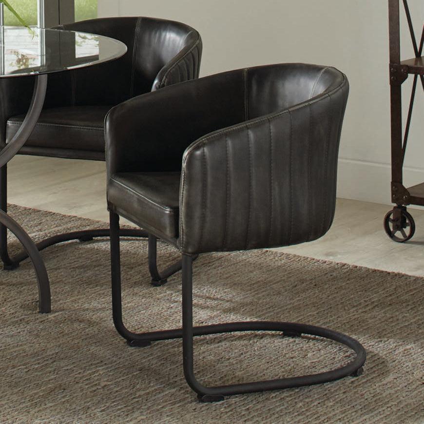 Aviano Base Gunmetal Circular Dining Room Set - Image 2