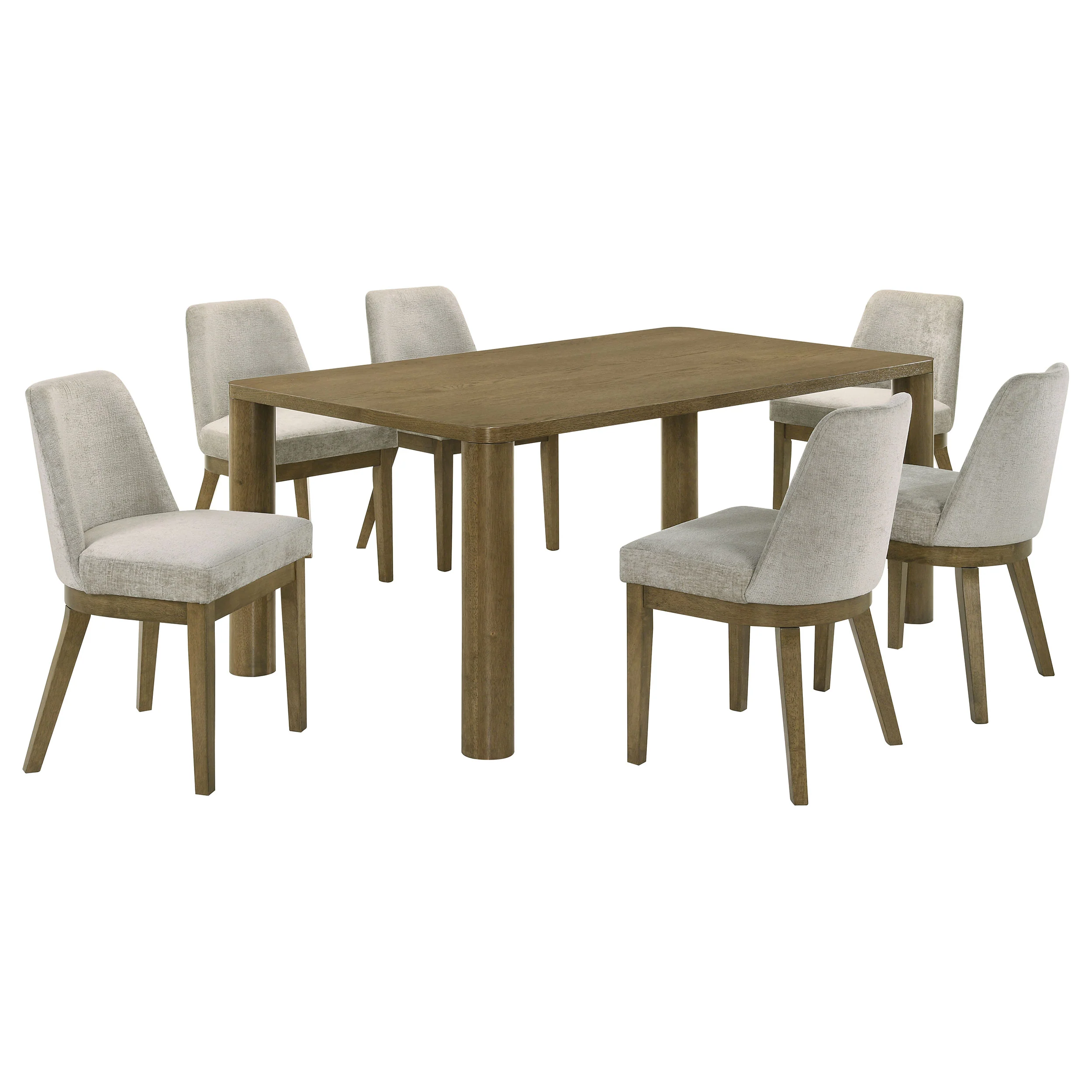 Castlewood Brown Oak 71-inch Rectangular Dining Room Set - Image 3