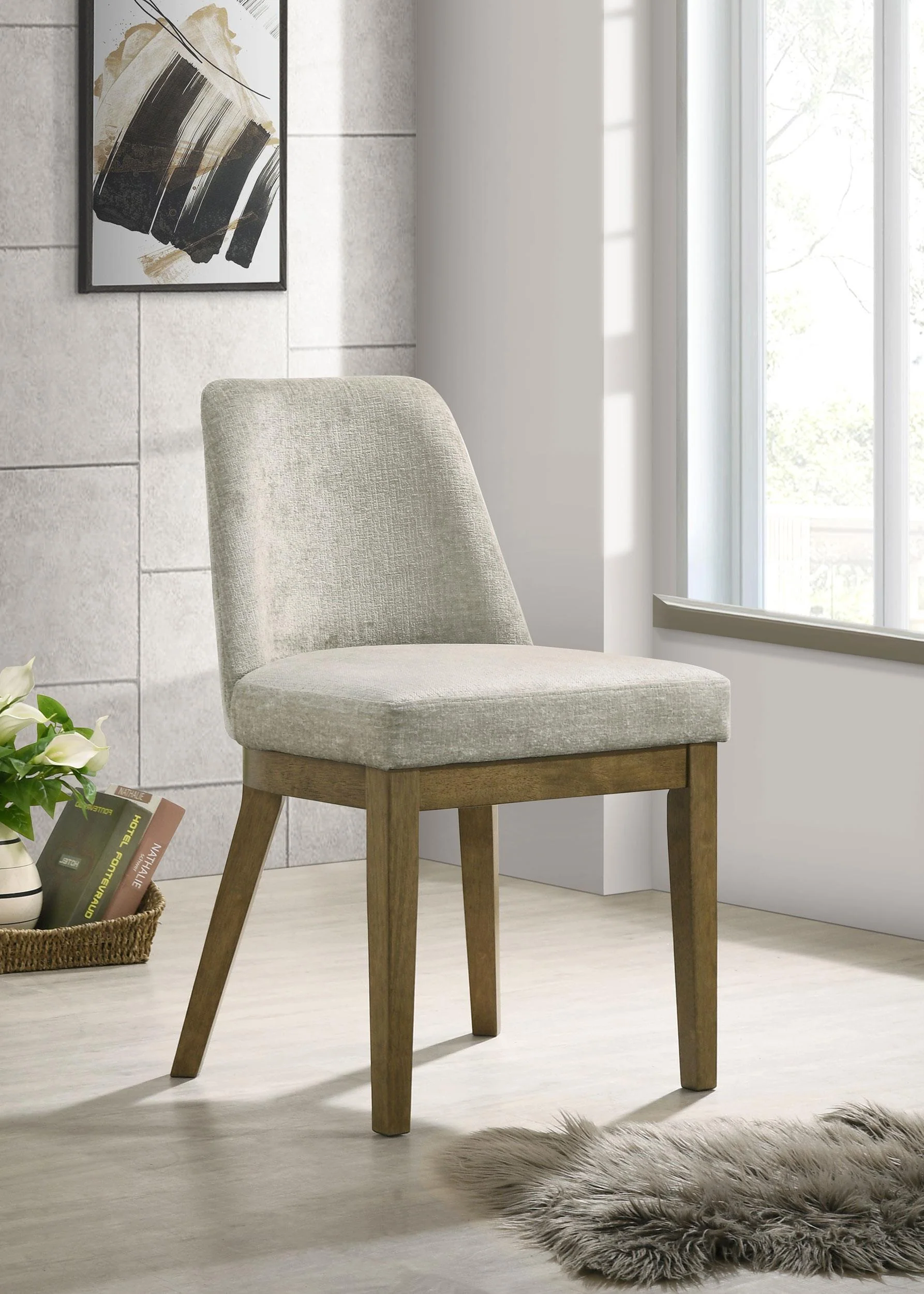 Castlewood Upholstered Dining Chair Brown Oak (Set of 2) - Image 2
