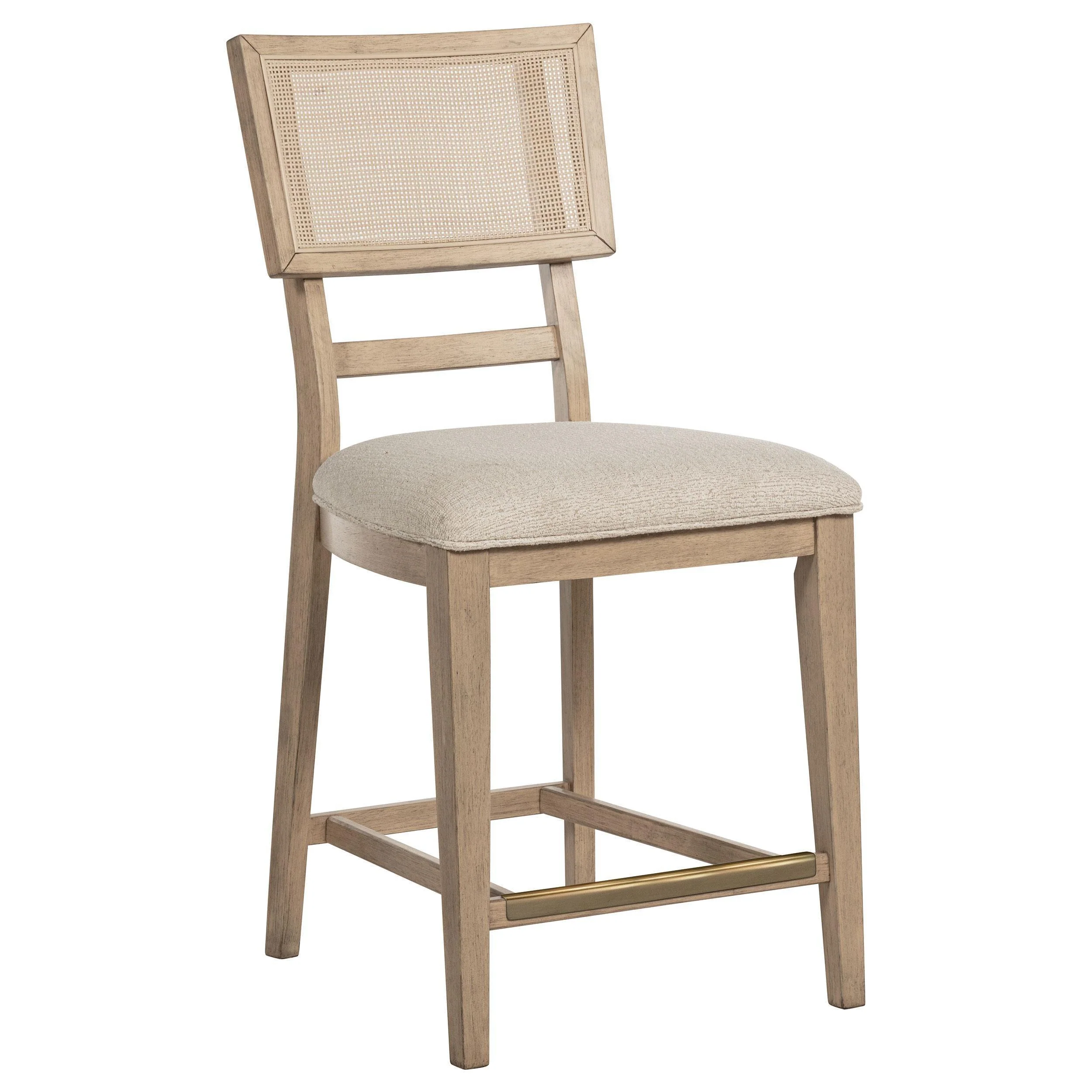 Kailani Radio Weave Cane Counter Dining Side Chair Beige Oak - Image 3