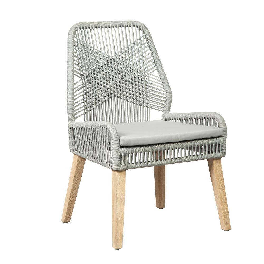 Nakia Woven Back Side Chairs Gray (Set of 2) - Image 2