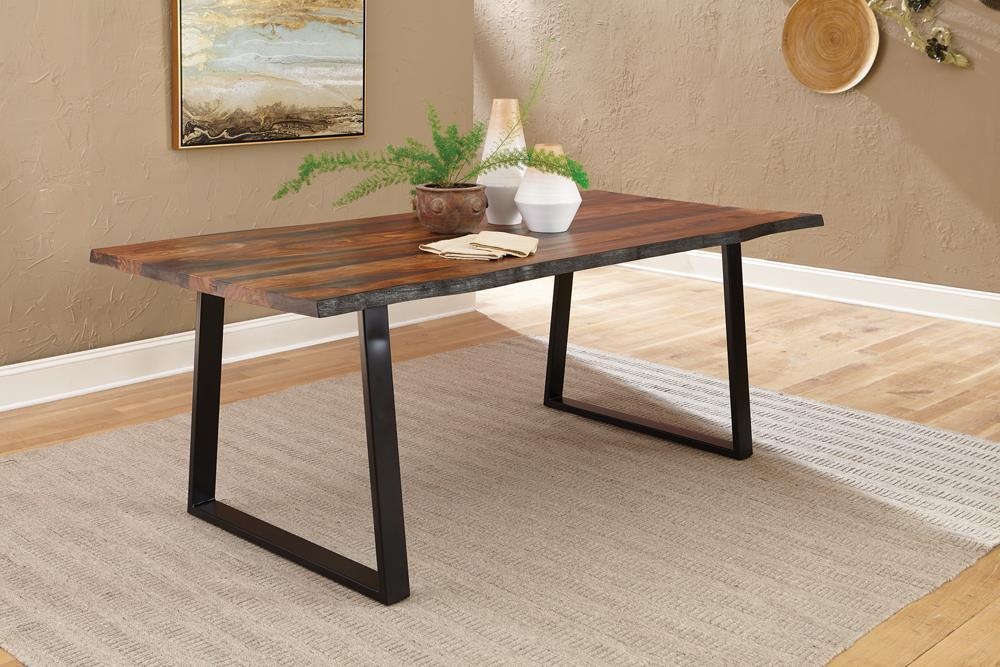 Ditman Live Edge Dining Table Gray Sheesham Black - Image 1