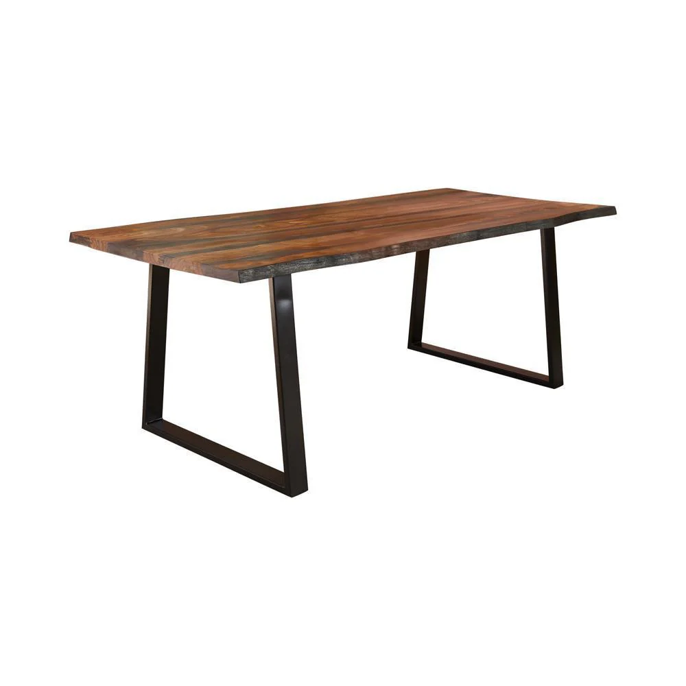 Ditman Live Edge Dining Table Gray Sheesham Black - Image 2