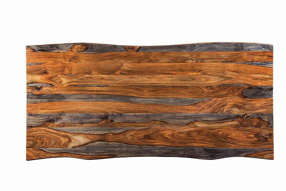 Ditman Live Edge Dining Table Gray Sheesham Black - Image 3