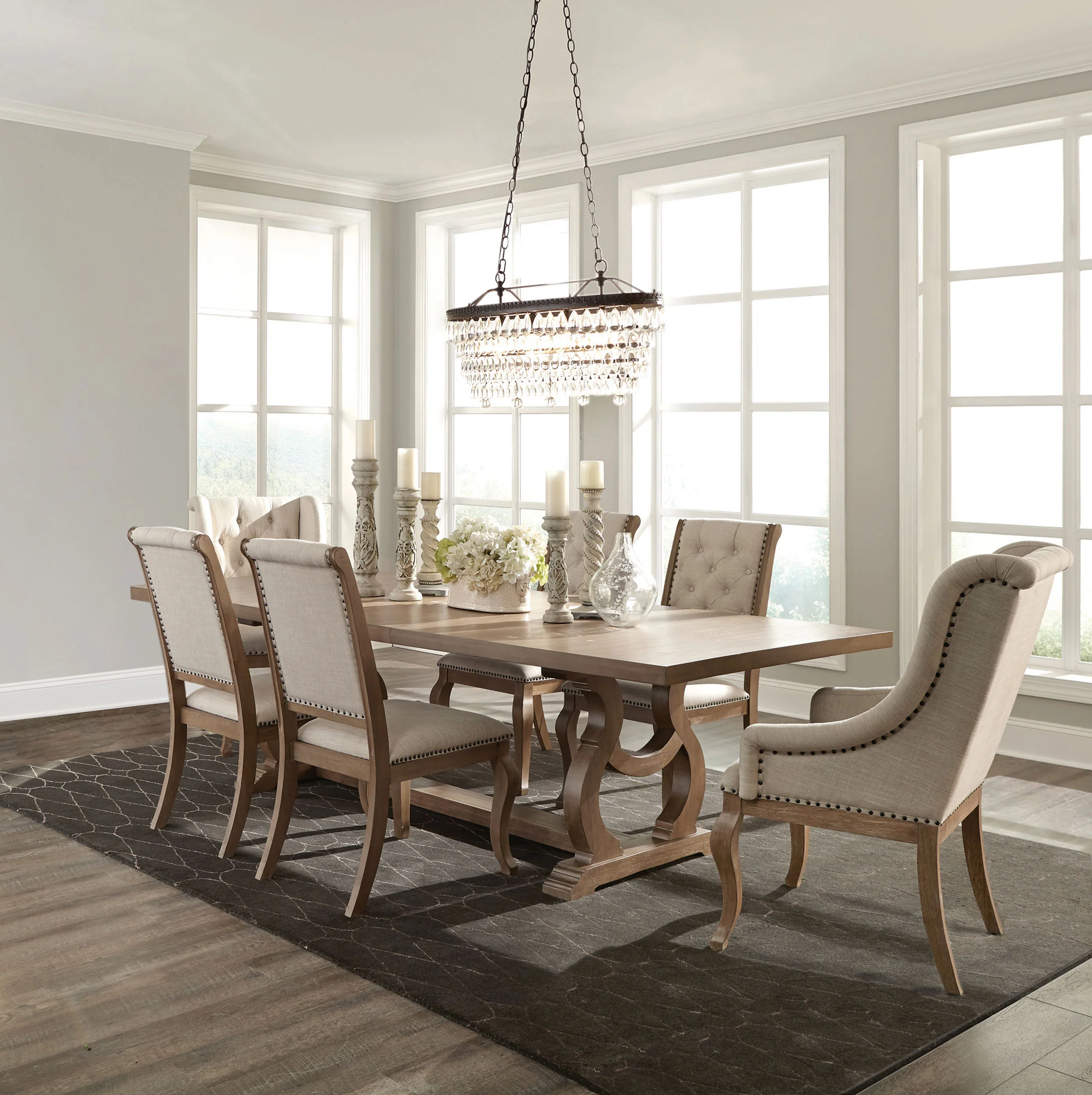 Brockway Brown Extension Leaf Dining Room Set - Image 2