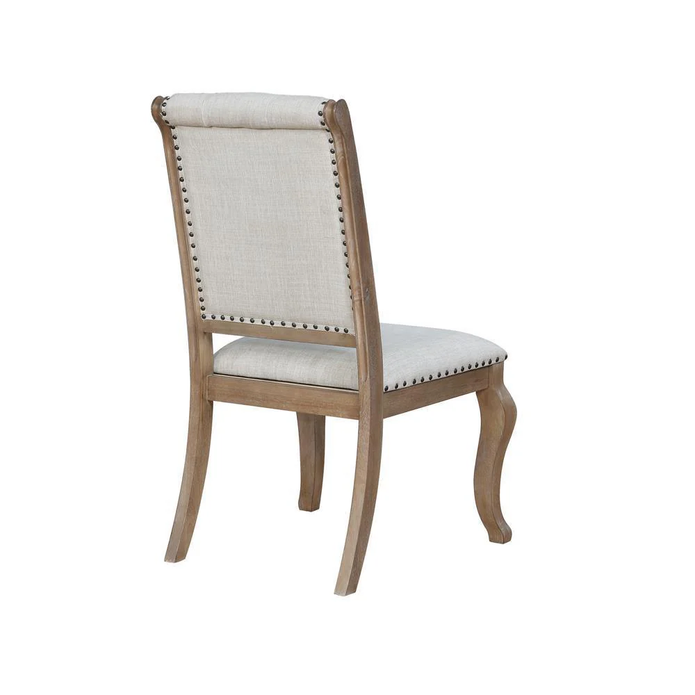 Brockway Cove Tufted Side Chairs Cream Barley Brown (Set of 2) - Image 2
