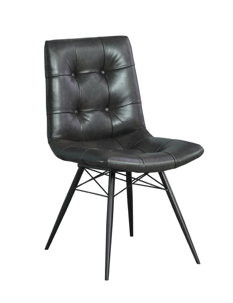 Aiken Tufted Dining Chairs Charcoal (Set of 4) - Image 3