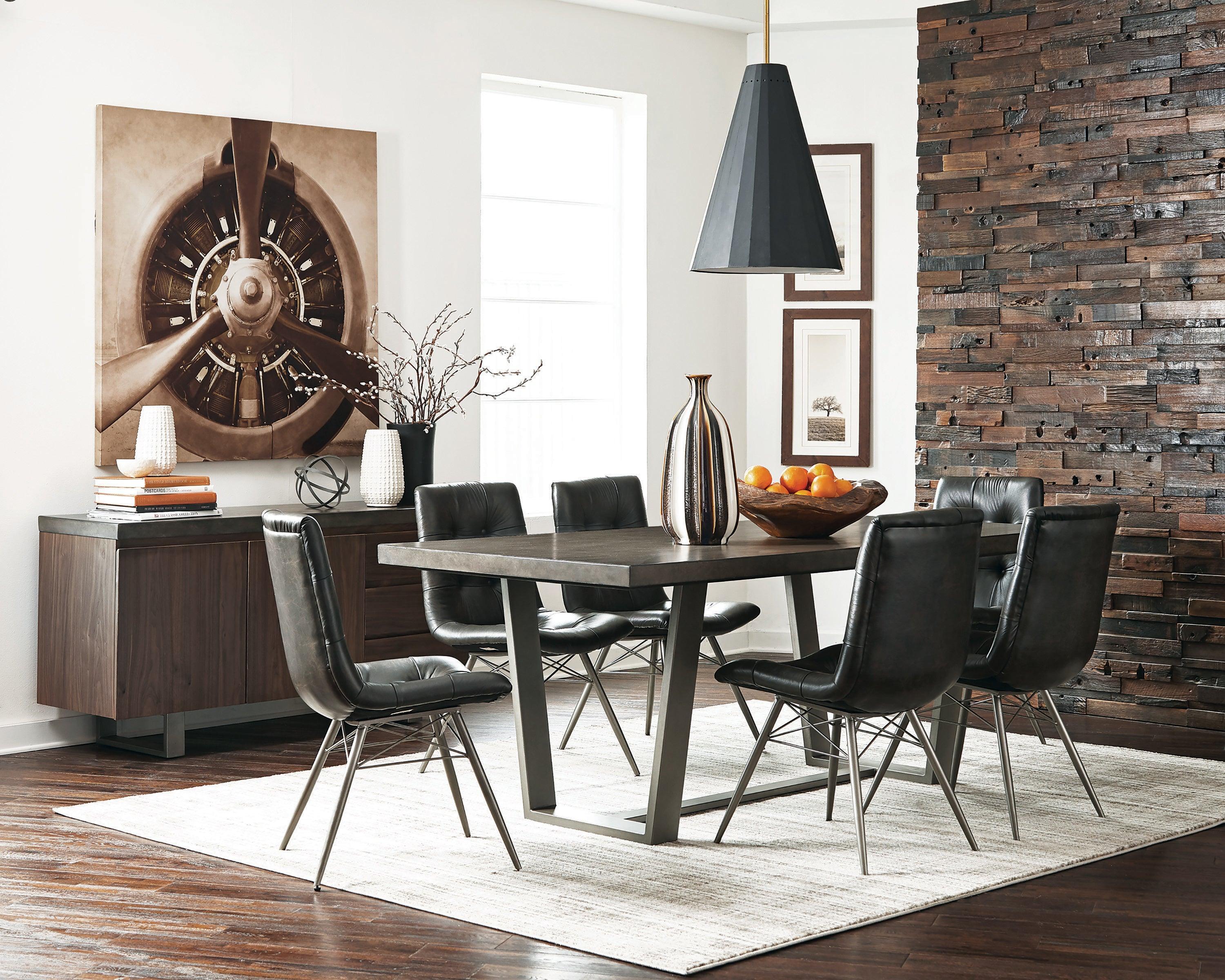 Aiken Tufted Dining Chairs Charcoal (Set of 4) - Image 2