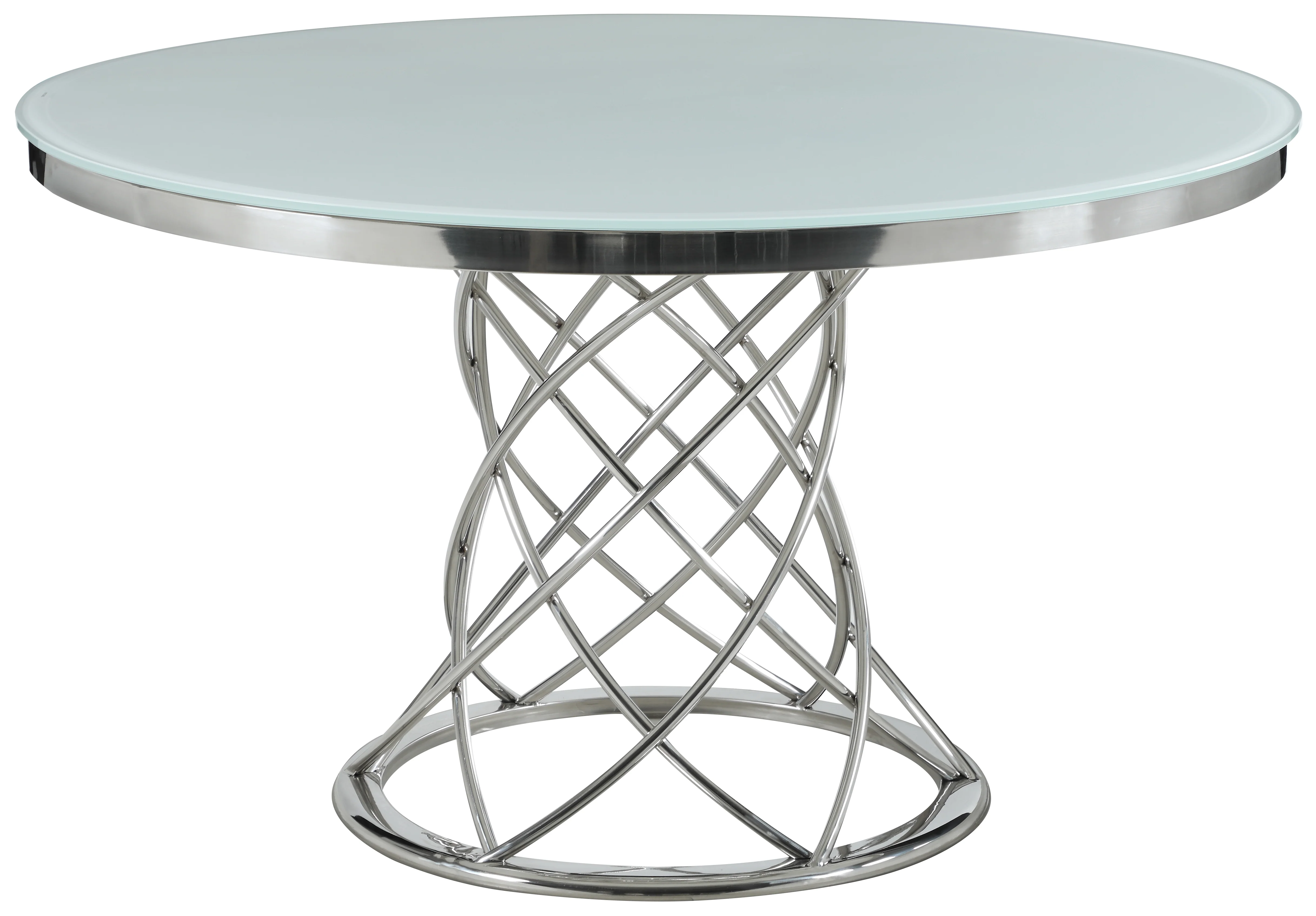 Irene Gray Round Glass Top Dining Room Set - Image 3