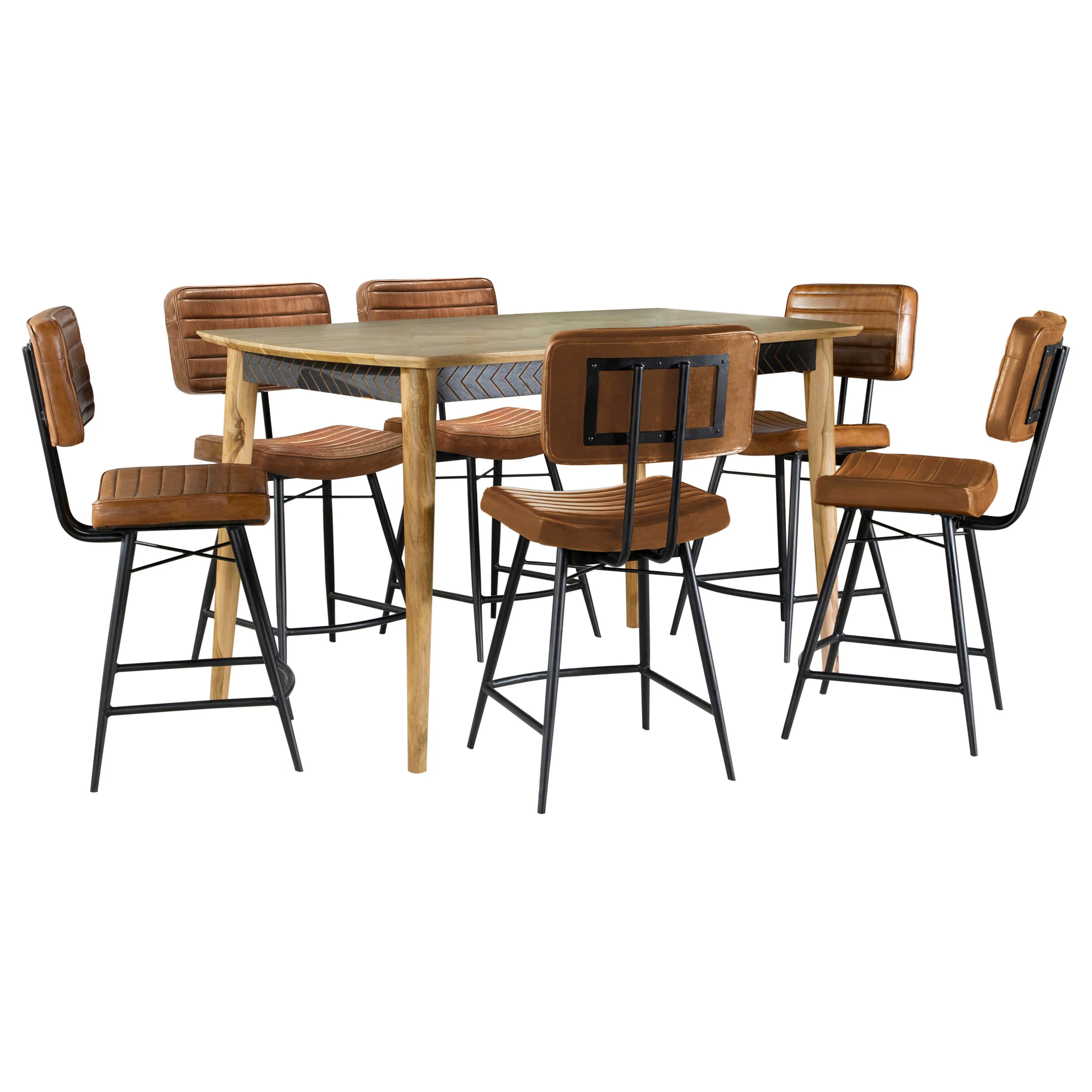 Partridge Sheesham Camel Counter Height Set - Image 3