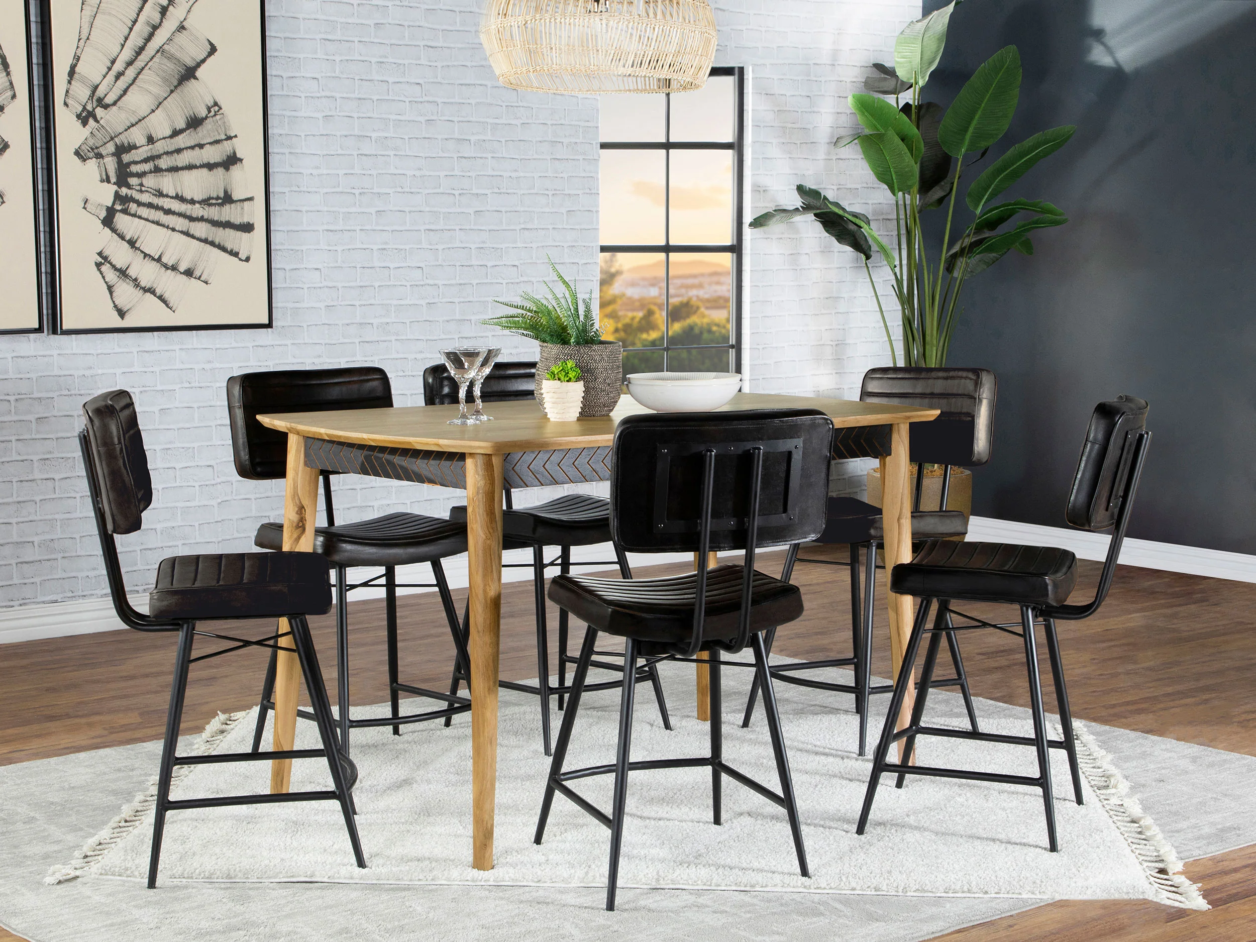 Partridge Sheesham Espresso Counter Height Set - Image 2
