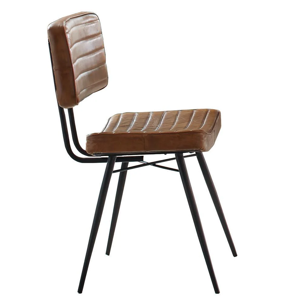 Misty Padded Side Chairs Camel Black (Set of 2) - Image 1