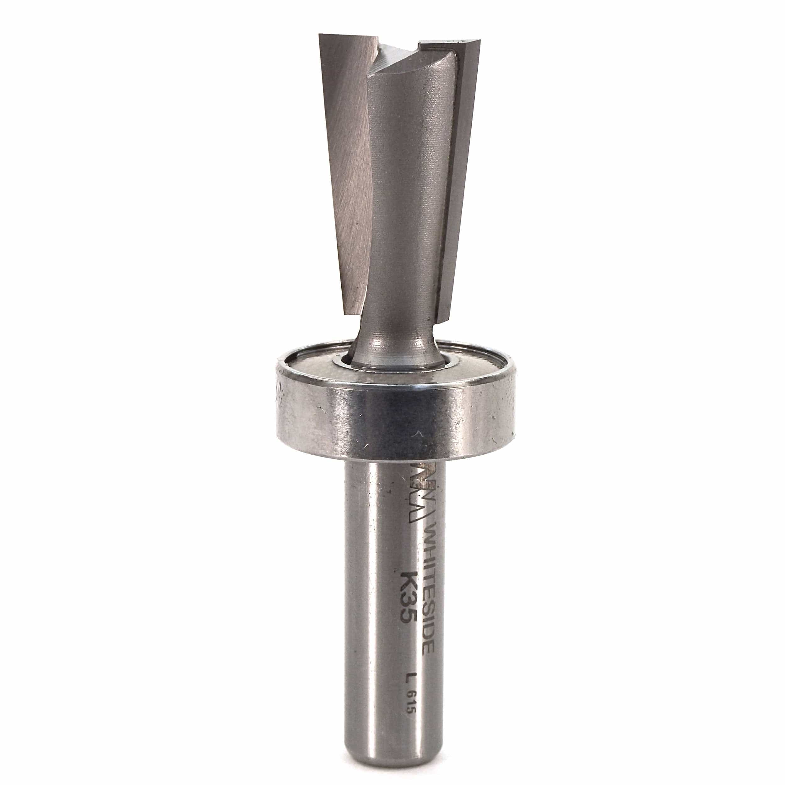 K35 7 Degree Dovetail Router Bit 3/8" SH 5/8" D X 1" CL X 2-5/8" OL - Image 1