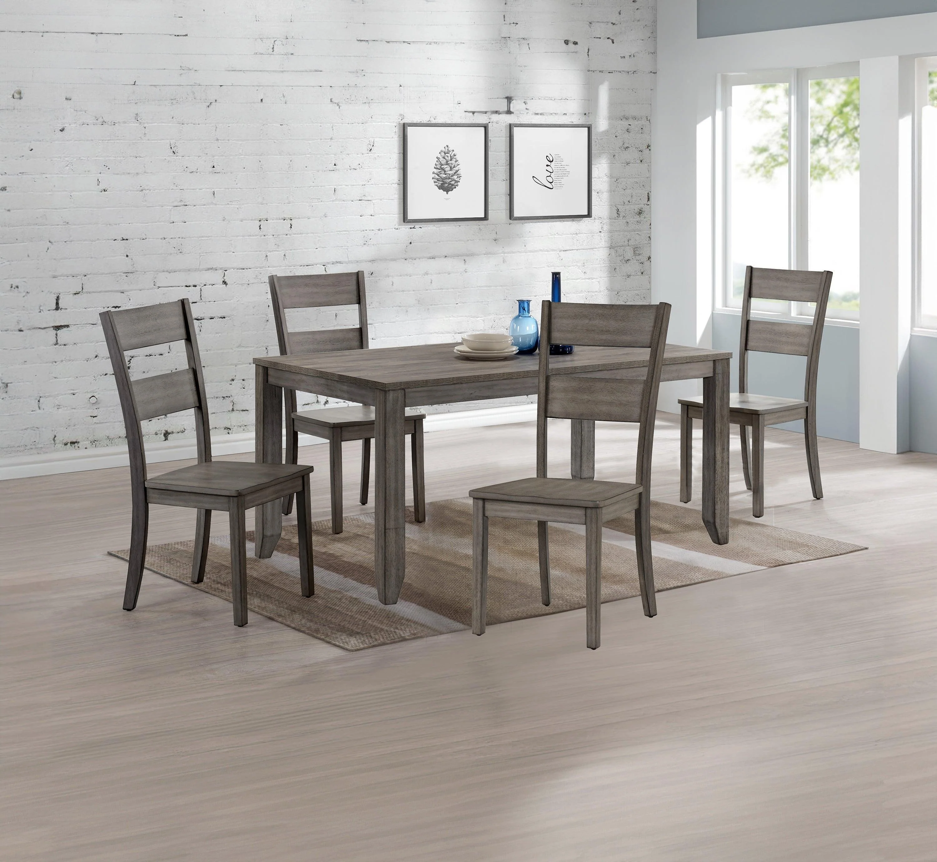 Sean Melamine Rectangular Dining Room Set - Image 2