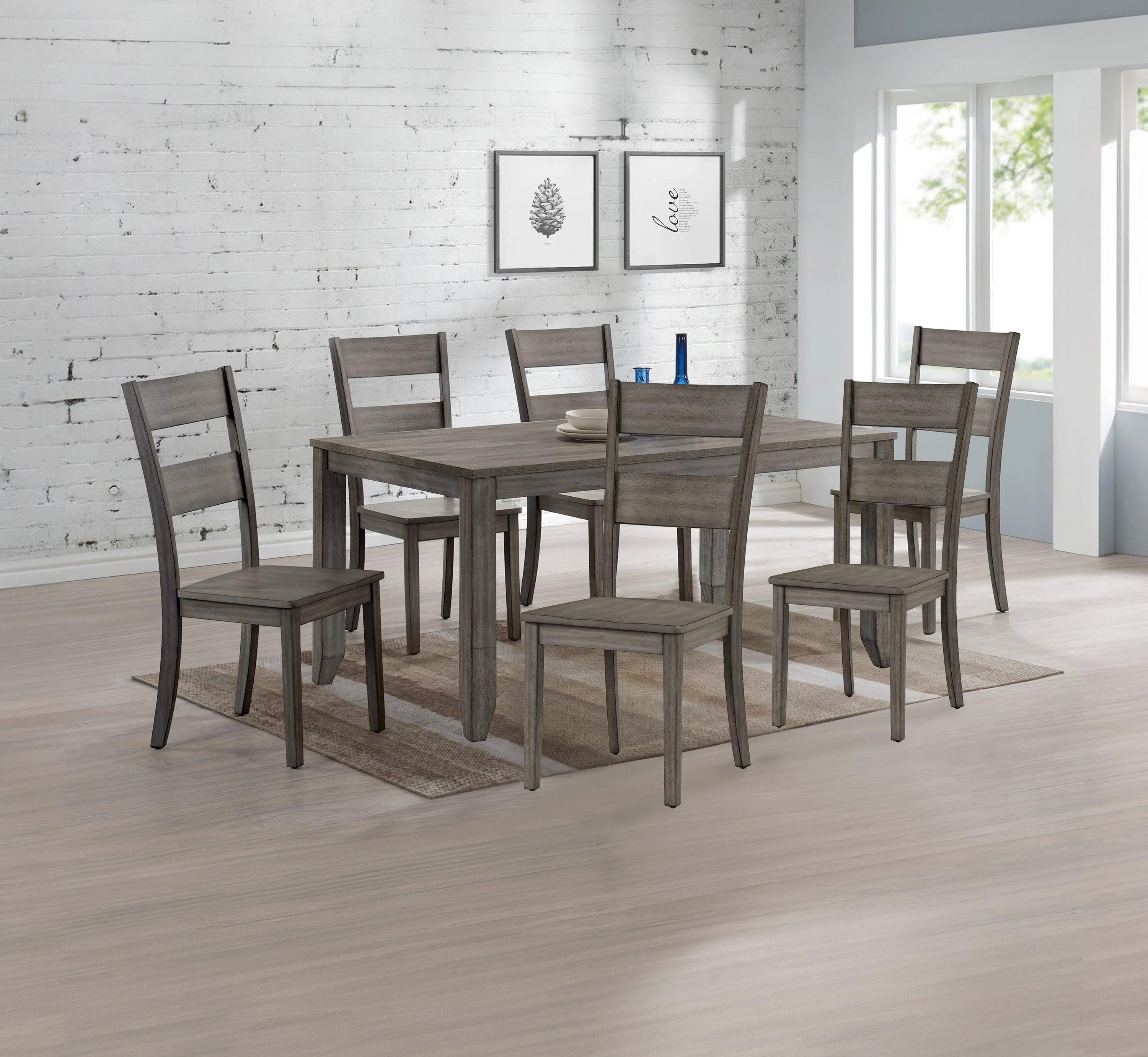 Sean Melamine Rectangular Dining Room Set - Image 3