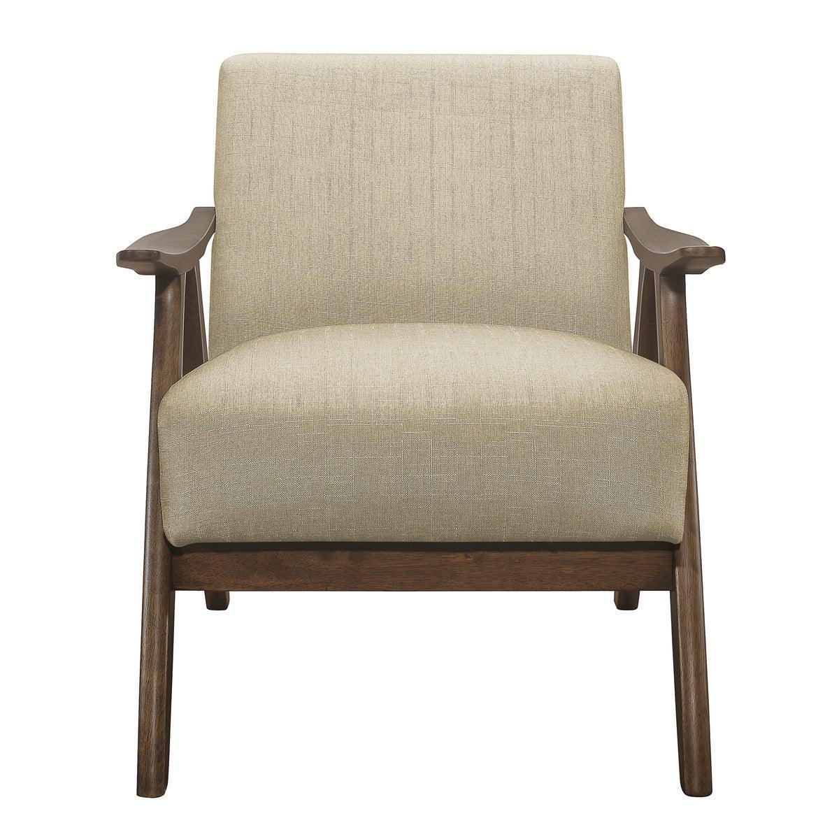Damala Light Brown Fabric Accent Chair - Image 2