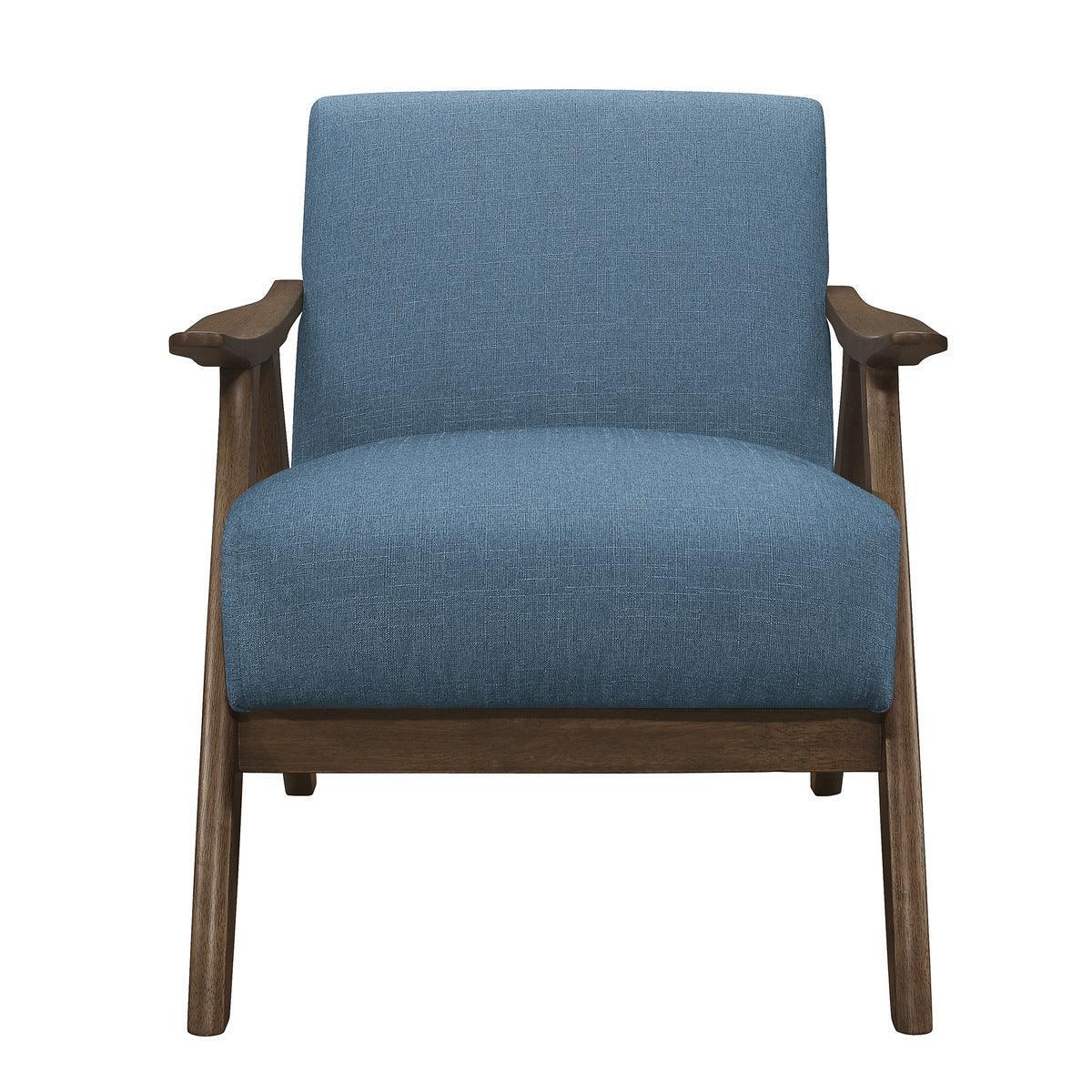 Damala Blue Fabric Accent Chair - Image 2