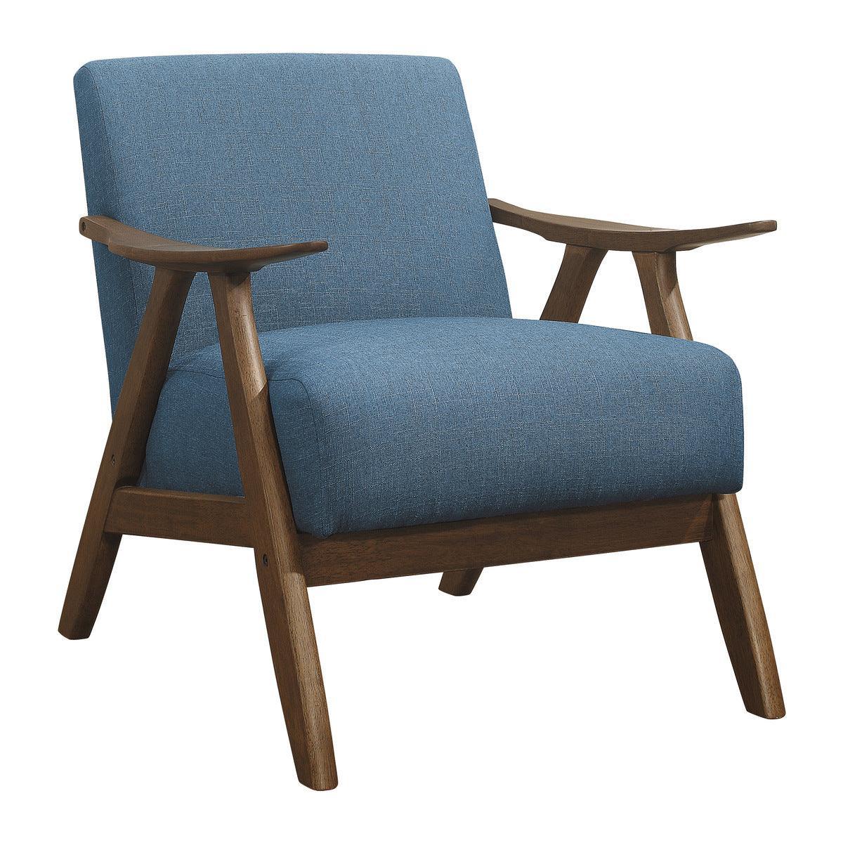 Damala Blue Fabric Accent Chair - Image 1