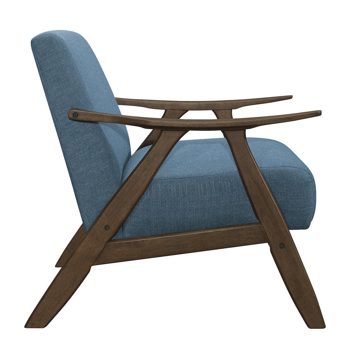 Damala Blue Fabric Accent Chair - Image 3