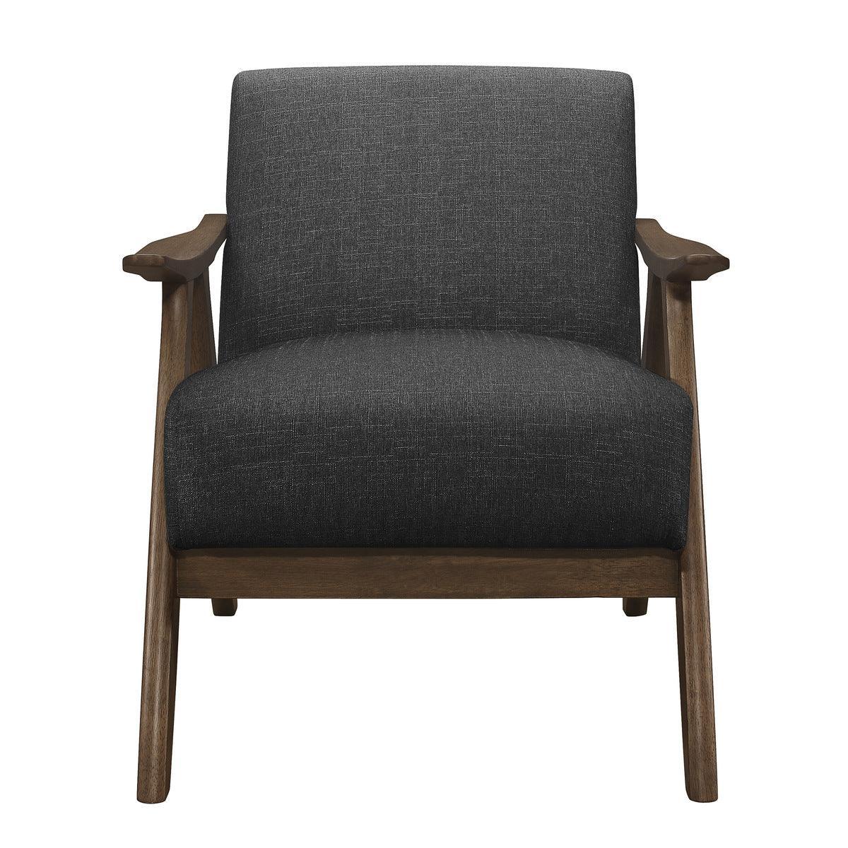 Damala Dark Gray Fabric Accent Chair - Image 2