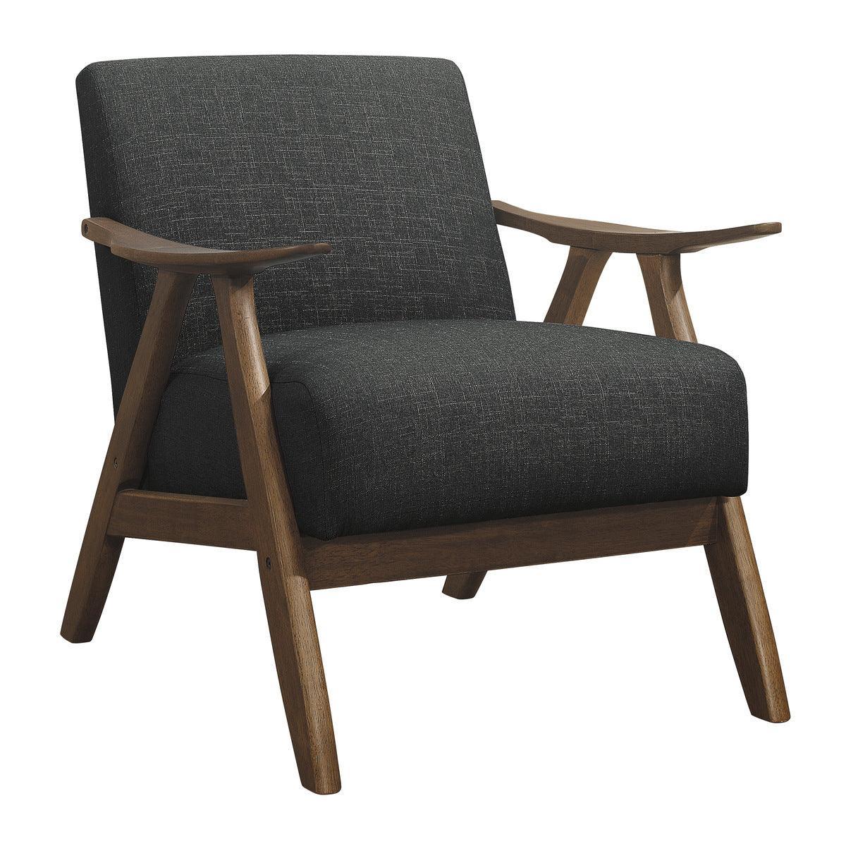 Damala Dark Gray Fabric Accent Chair - Image 1