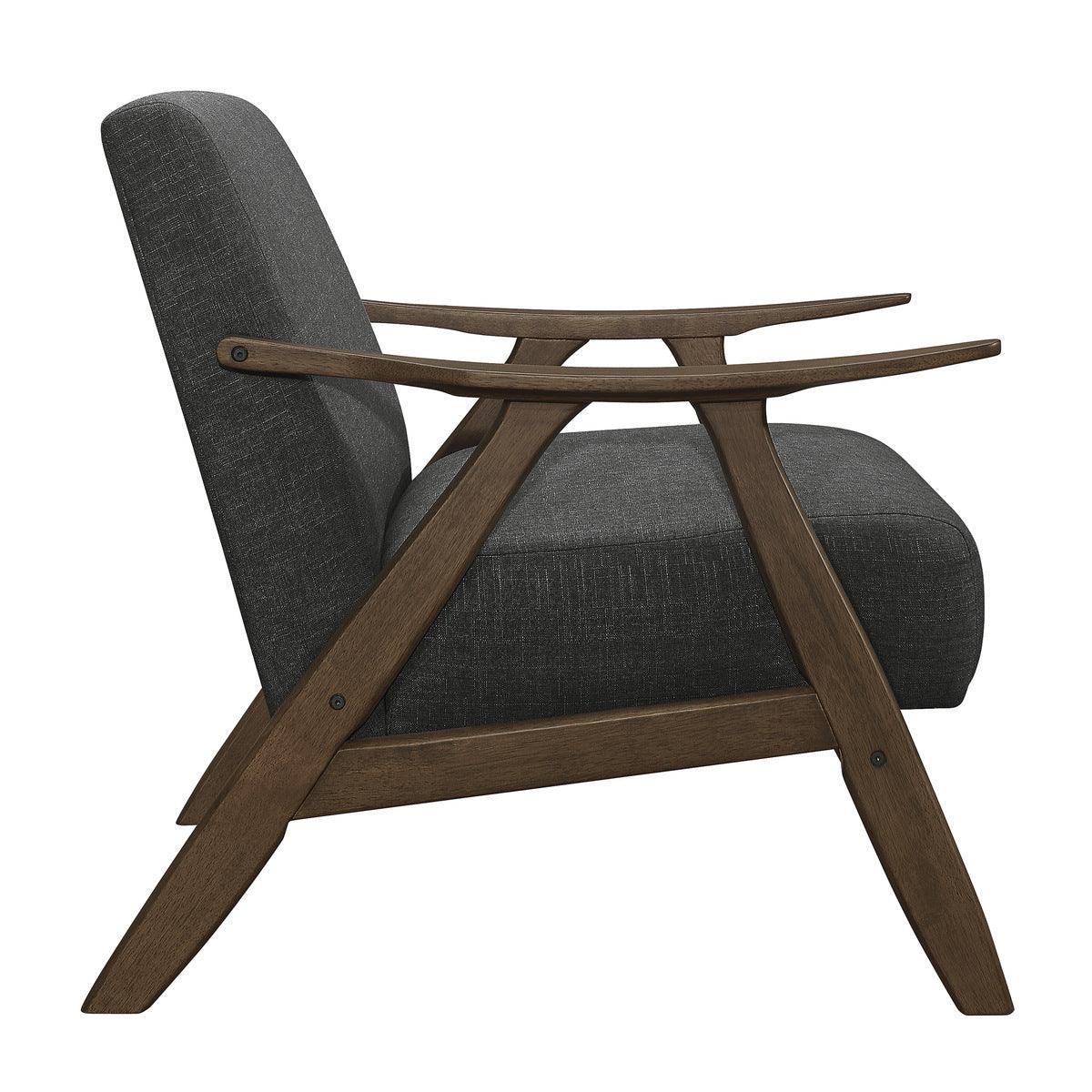 Damala Dark Gray Fabric Accent Chair - Image 3