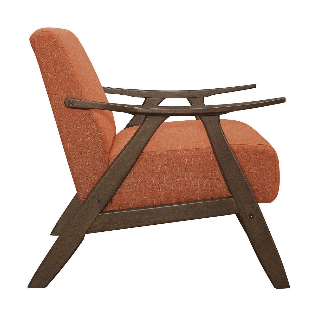 Damala Orange Fabric Accent Chair - Image 3