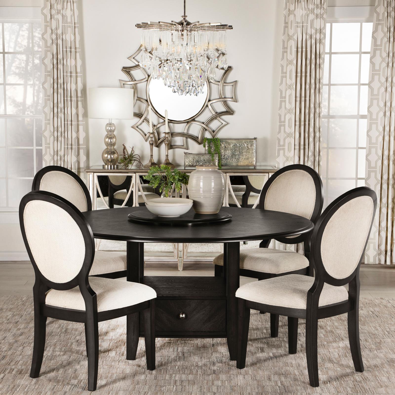 Twyla Dark Cocoa Circular Dining Room Set - Image 1