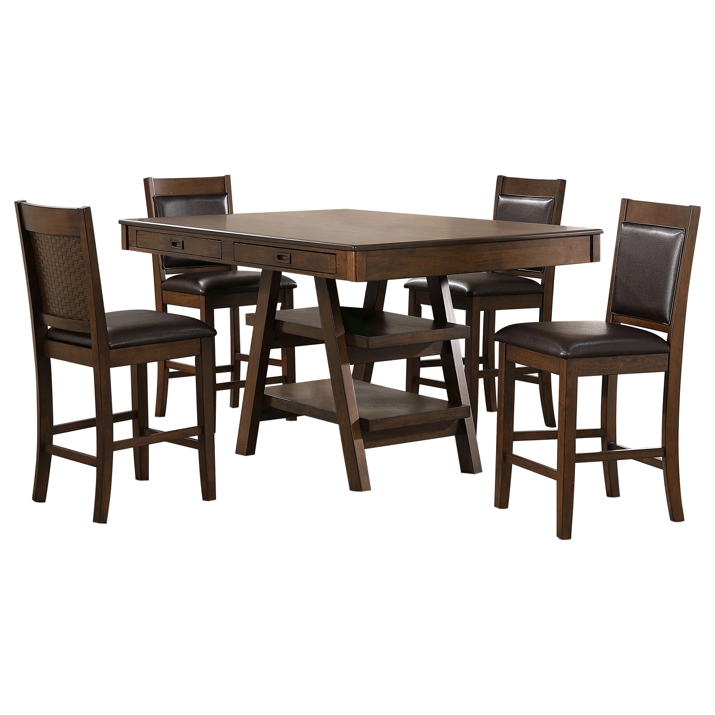 Dewey Walnut Rectangular Dining Room Set - Image 2