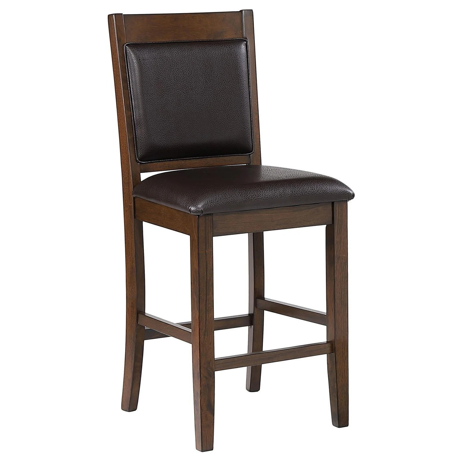 Dewey Upholstered Counter Height Chairs With Footrest (Set of 2) Brown Walnut - Image 2