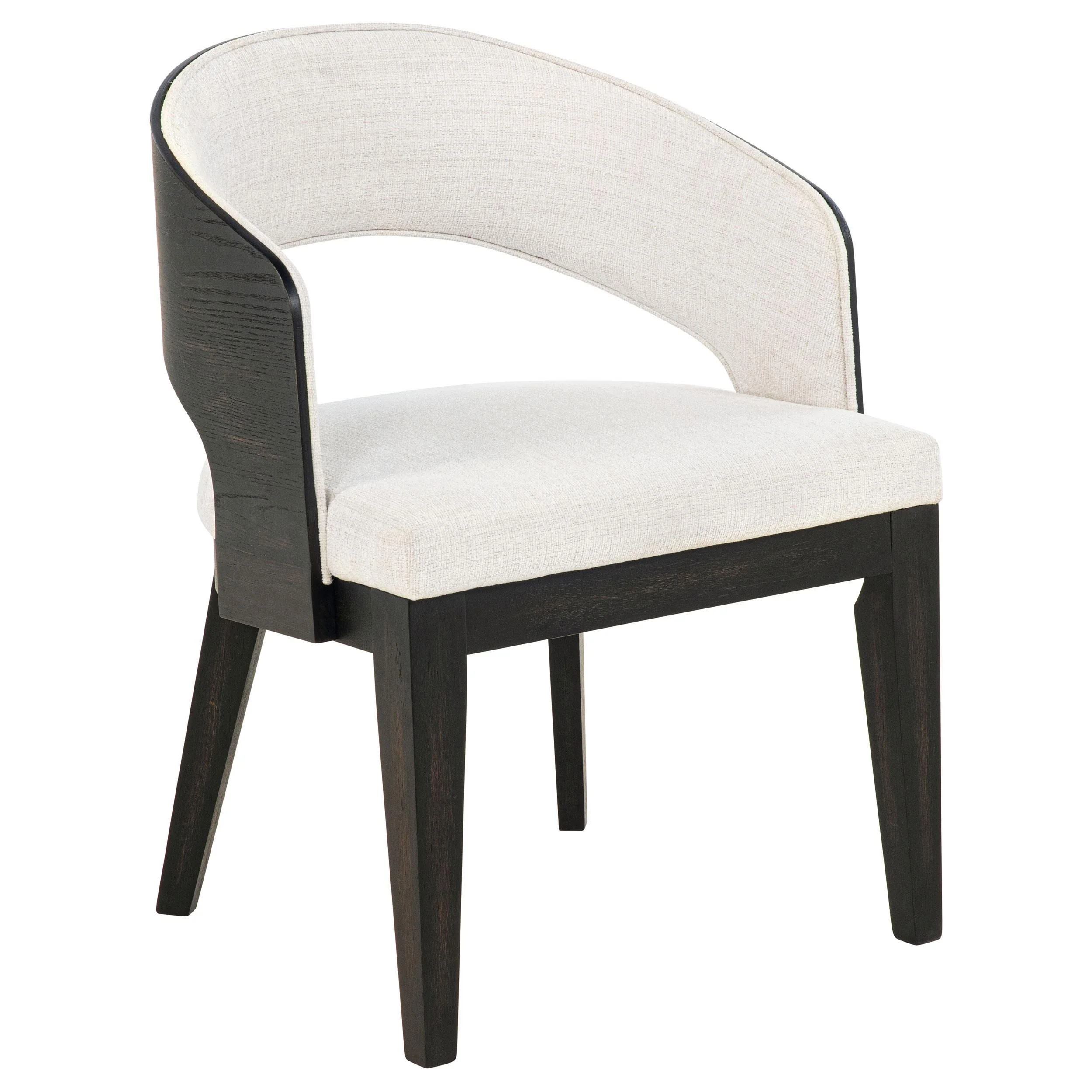 Leandro Upholstered Dining Arm Chair Cream (Set of 2) - Image 2