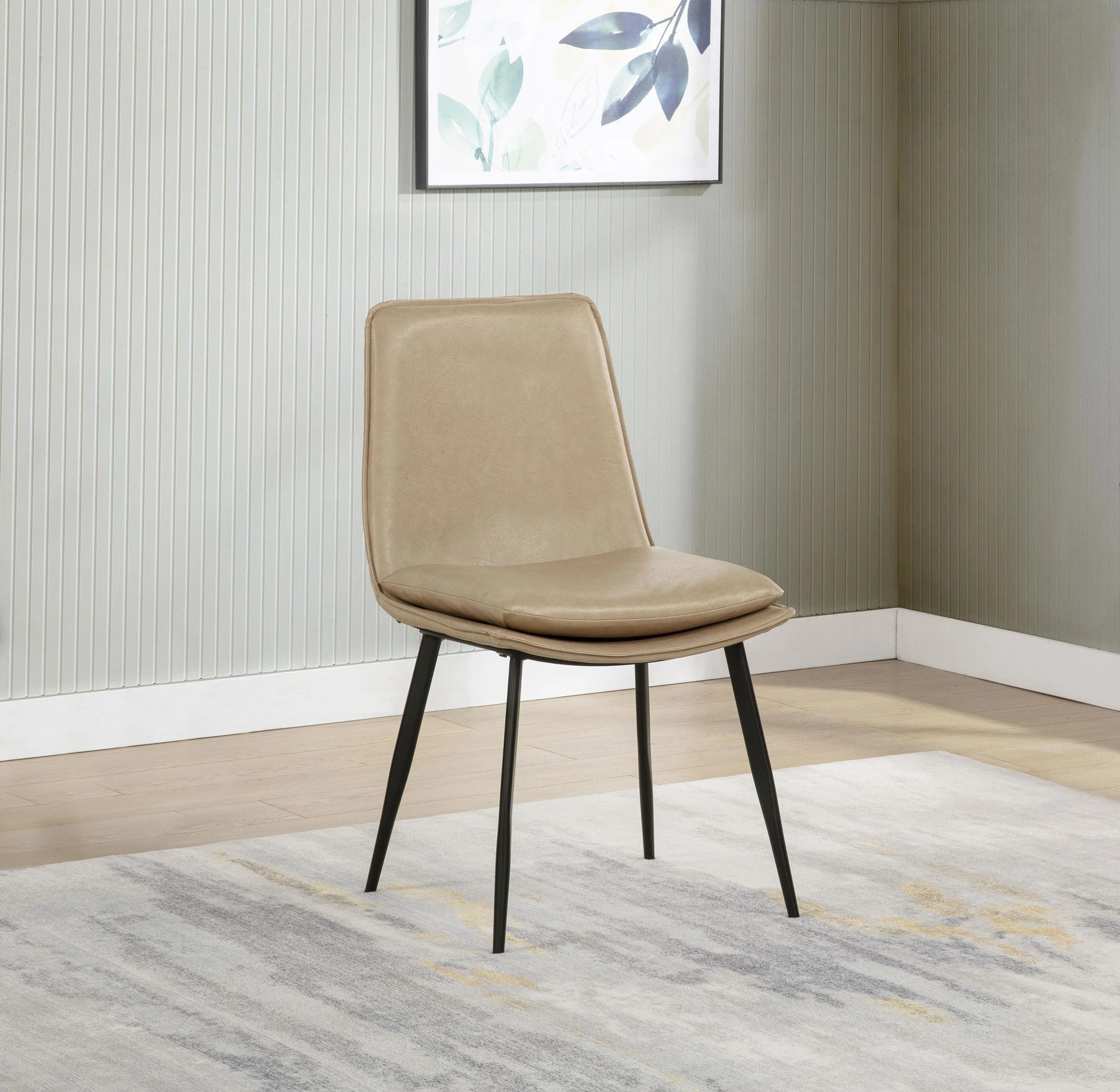 Ortega Upholstered Dining Side Chair Tan (Set of 2) - Image 2
