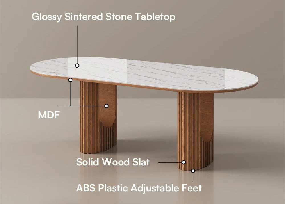 Silvo 79" Glossy White Dining Table - Image 2