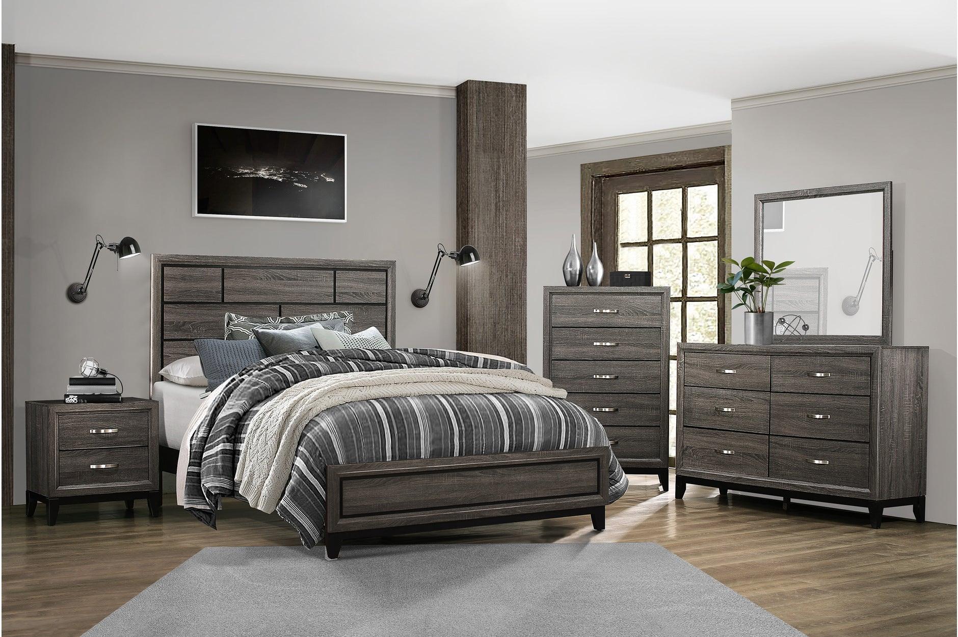 Davi Nickel Panel Bedroom Set - Image 1
