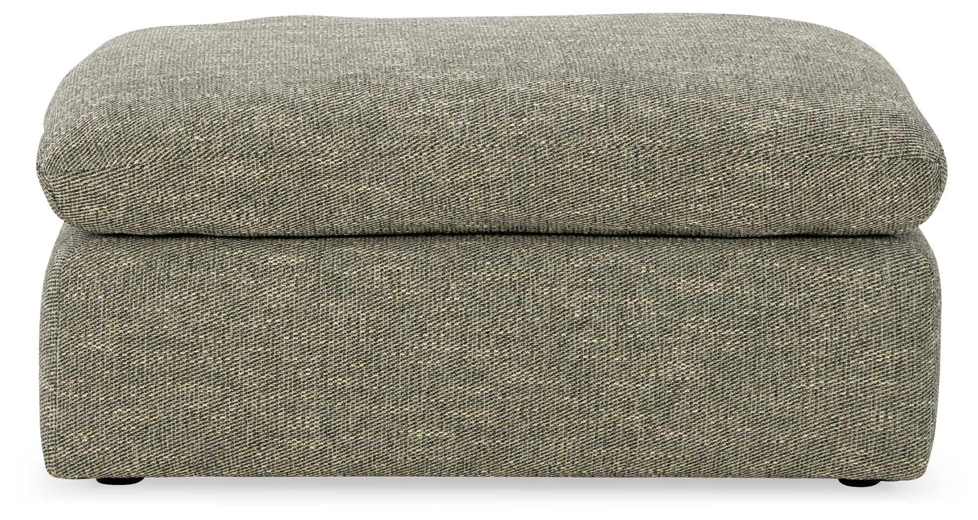 Dramatic Granite Chenille Ottoman - Image 3