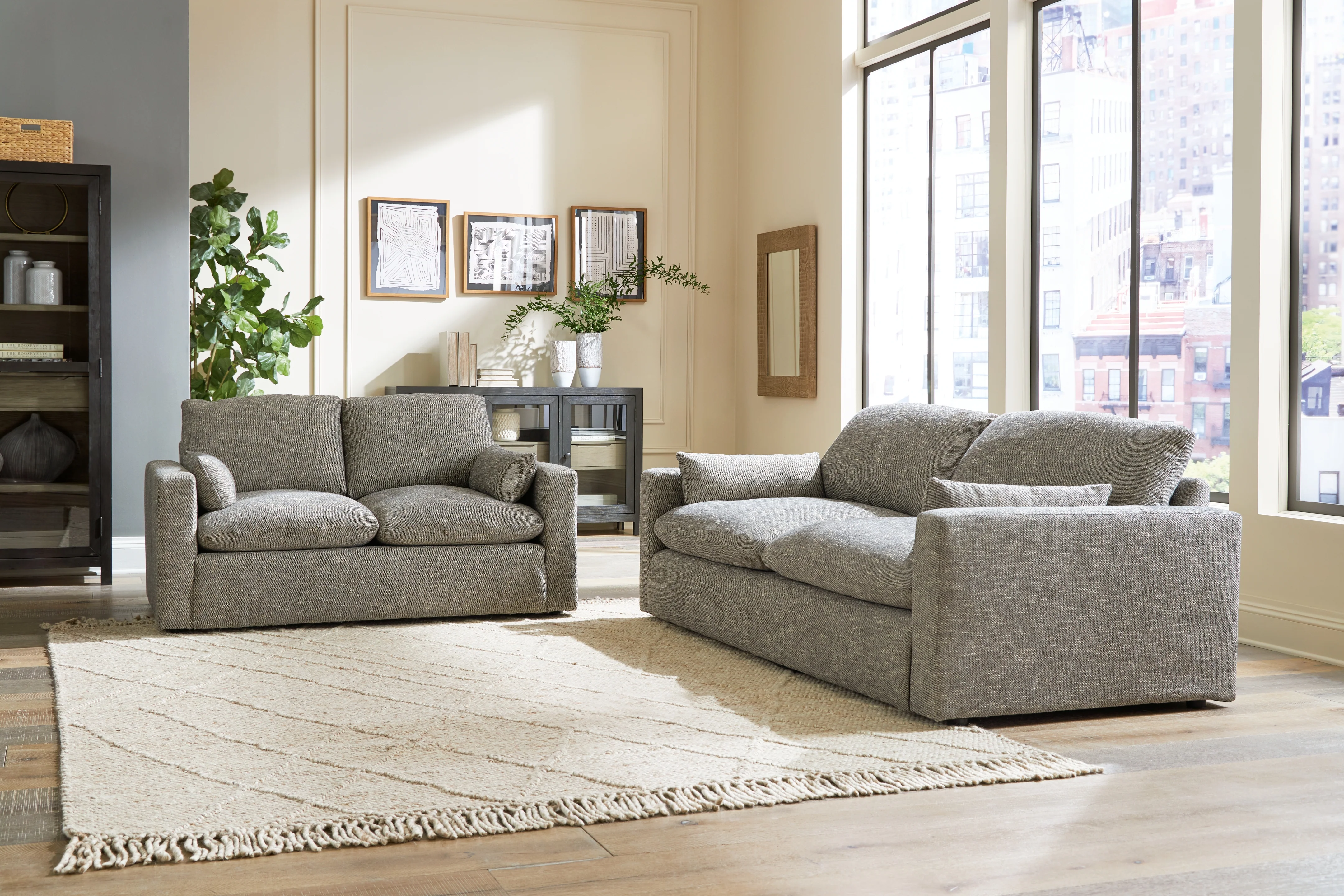 Dramatic Granite Sofa and Loveseat - Image 2