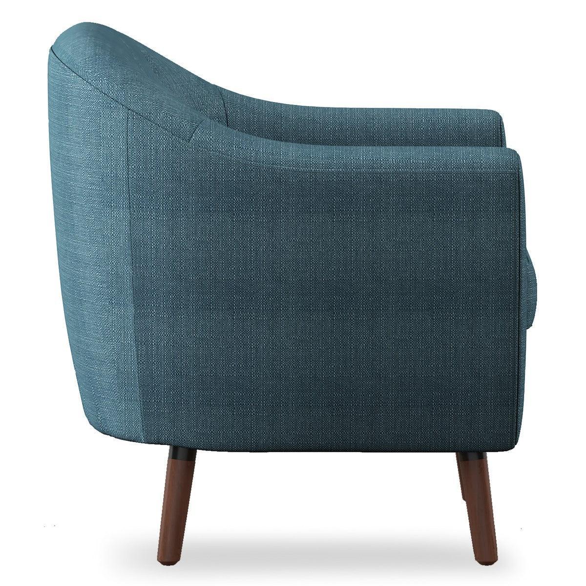 Lucille Blue Fabric Tufted Accent Chair - Image 3