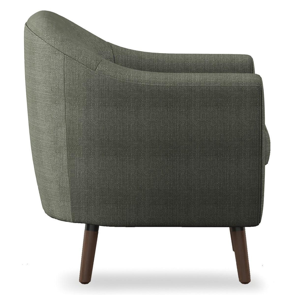 Lucille Gray Fabric Tufted Accent Chair - Image 3