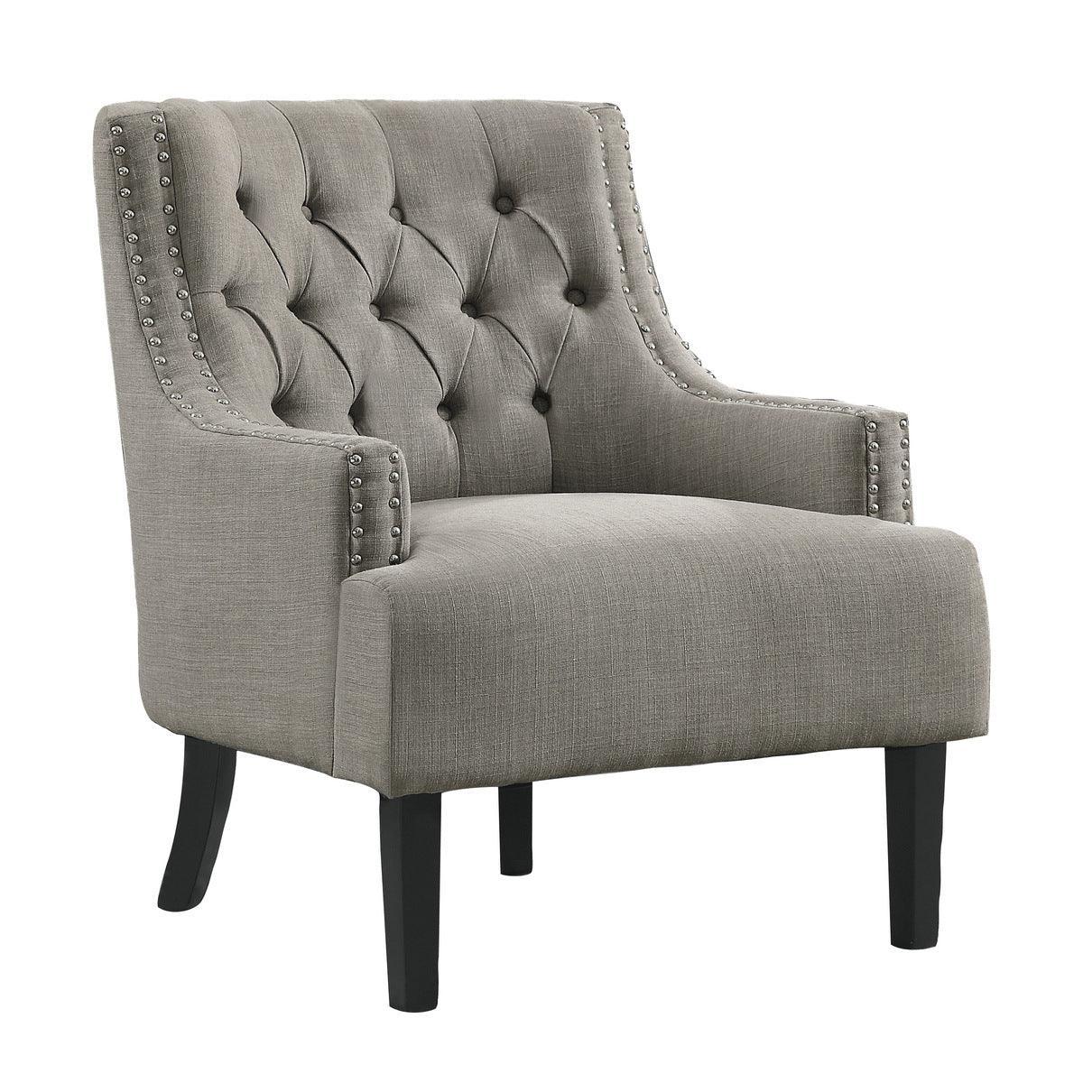 Charisma Taupe Fabric Tufted Accent Chair - Image 2