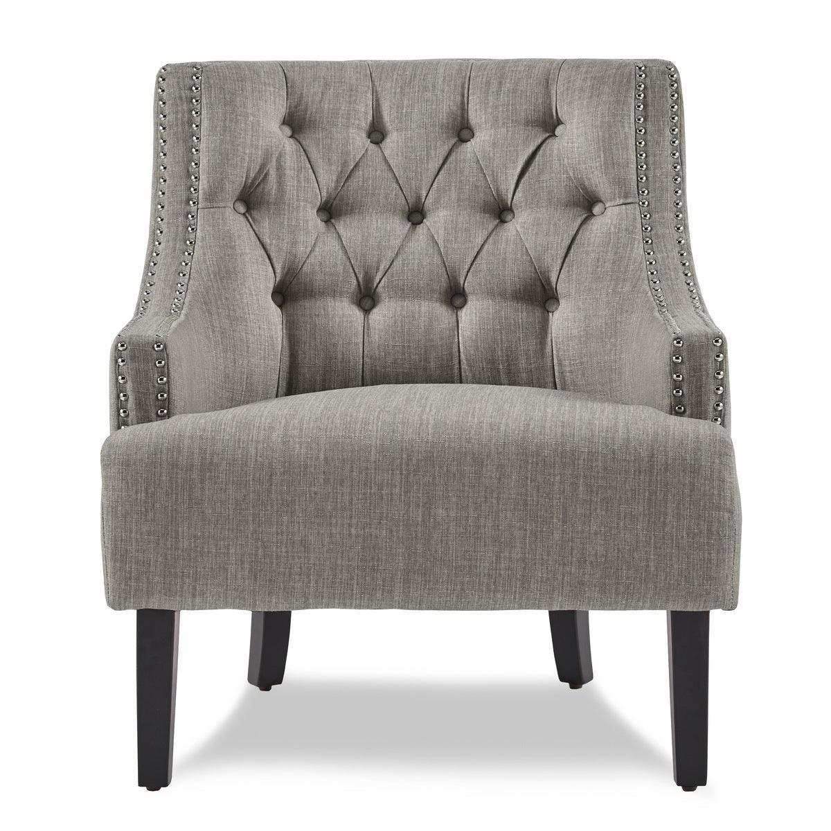 Charisma Taupe Fabric Tufted Accent Chair - Image 1