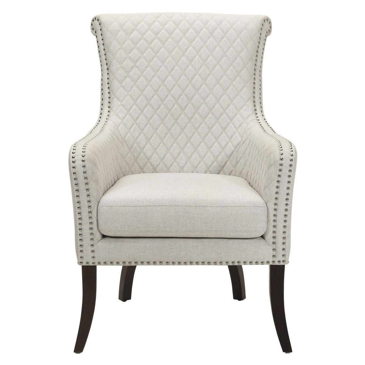 Avalon Beige Fabric Accent Chair - Image 1