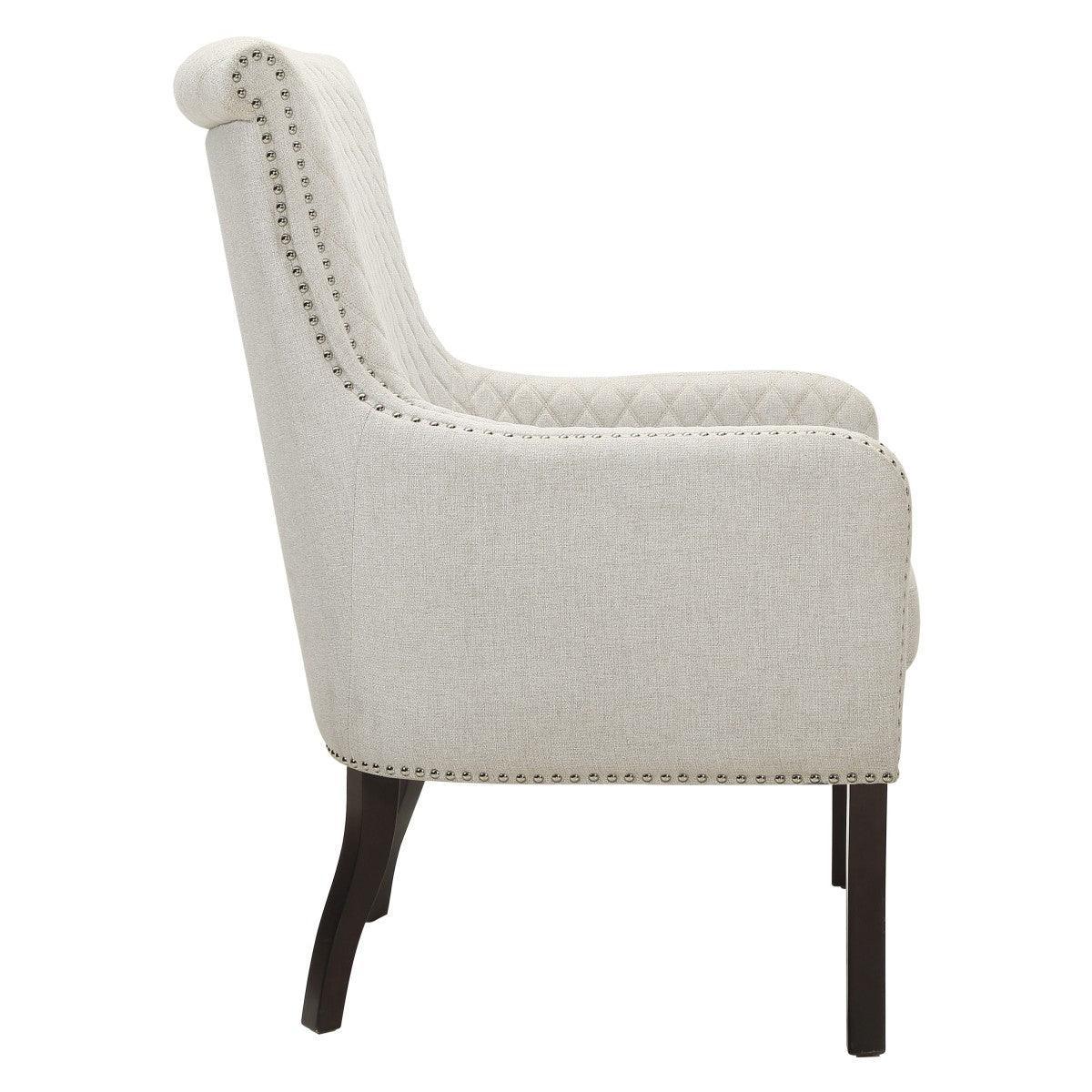 Avalon Beige Fabric Accent Chair - Image 3