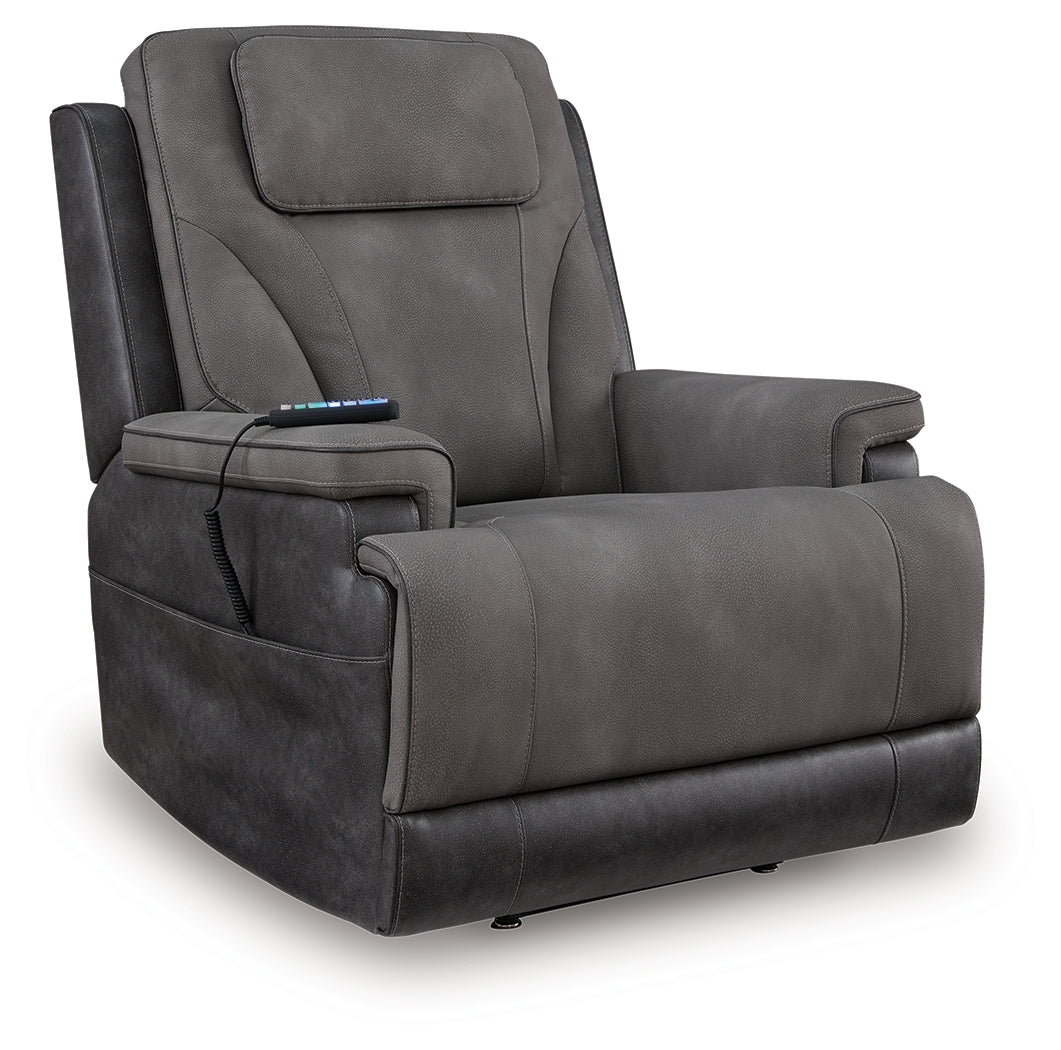 4Z-Peaceful Pause Slate Microfiber,Next-Gen DuraPella Power Lift Recliner - Image 2