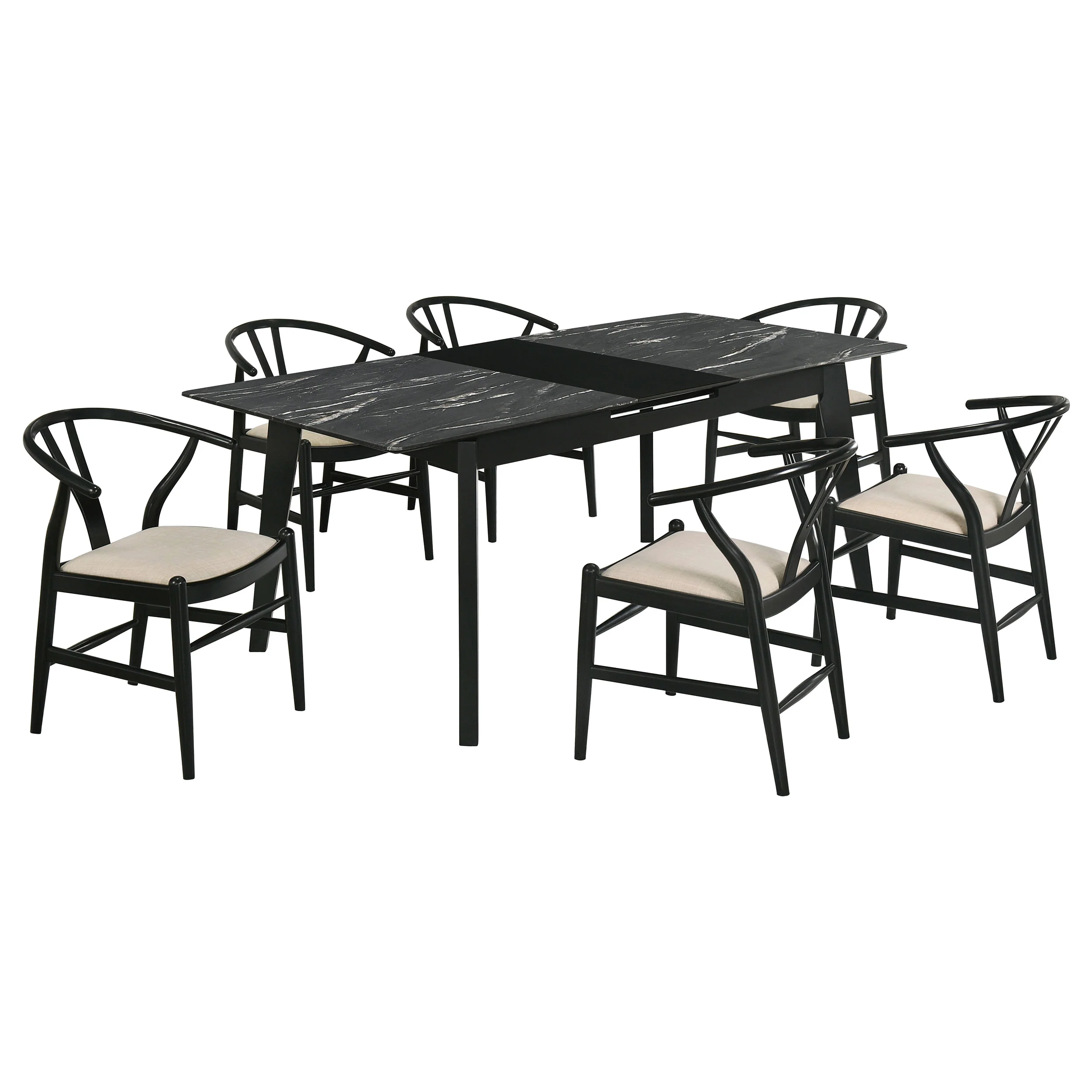 Crestmont Black Extension Leaf Dining Room Set - Image 3