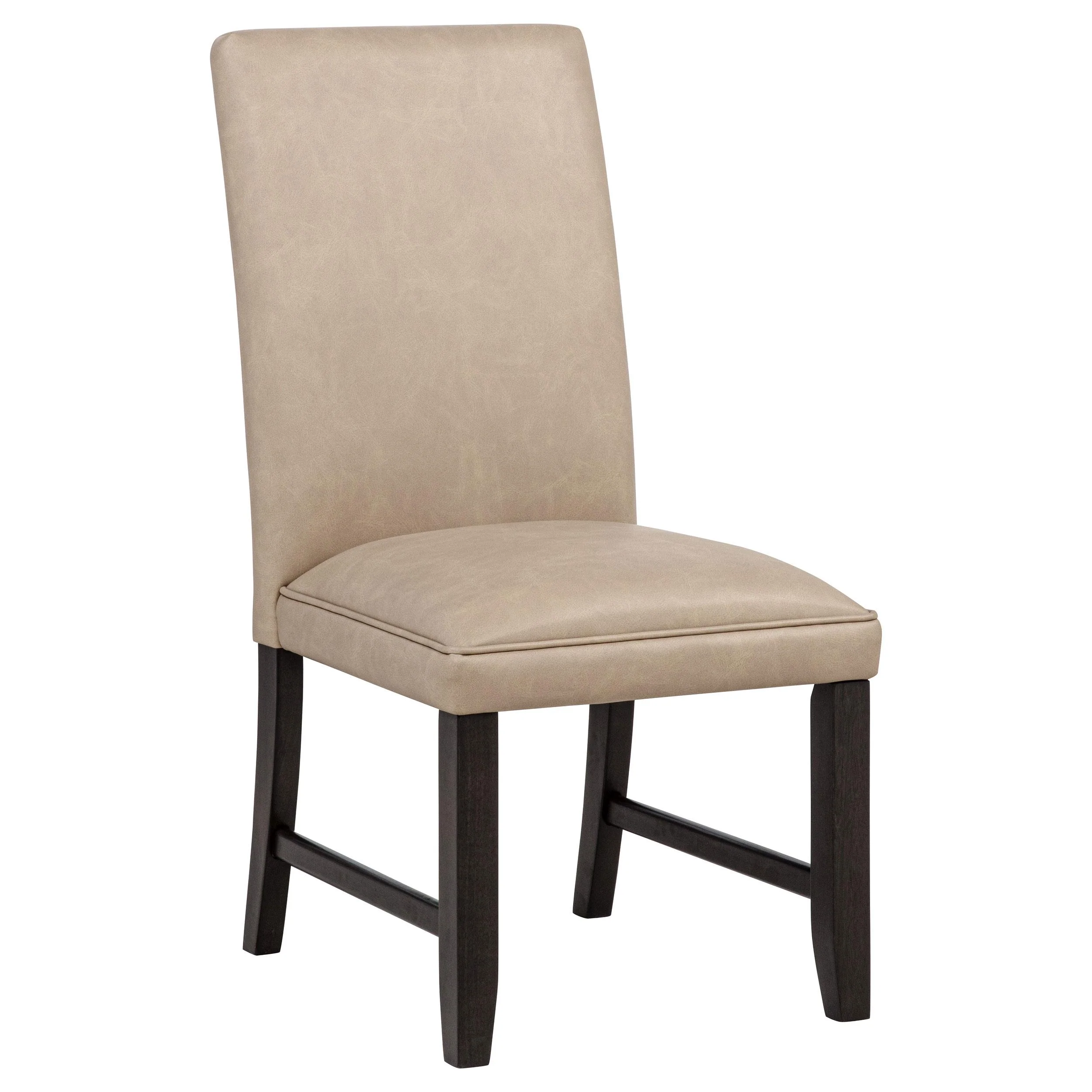 Averill Faux Leather Upholstered Dining Side Chair Tan (Set of 2) - Image 3