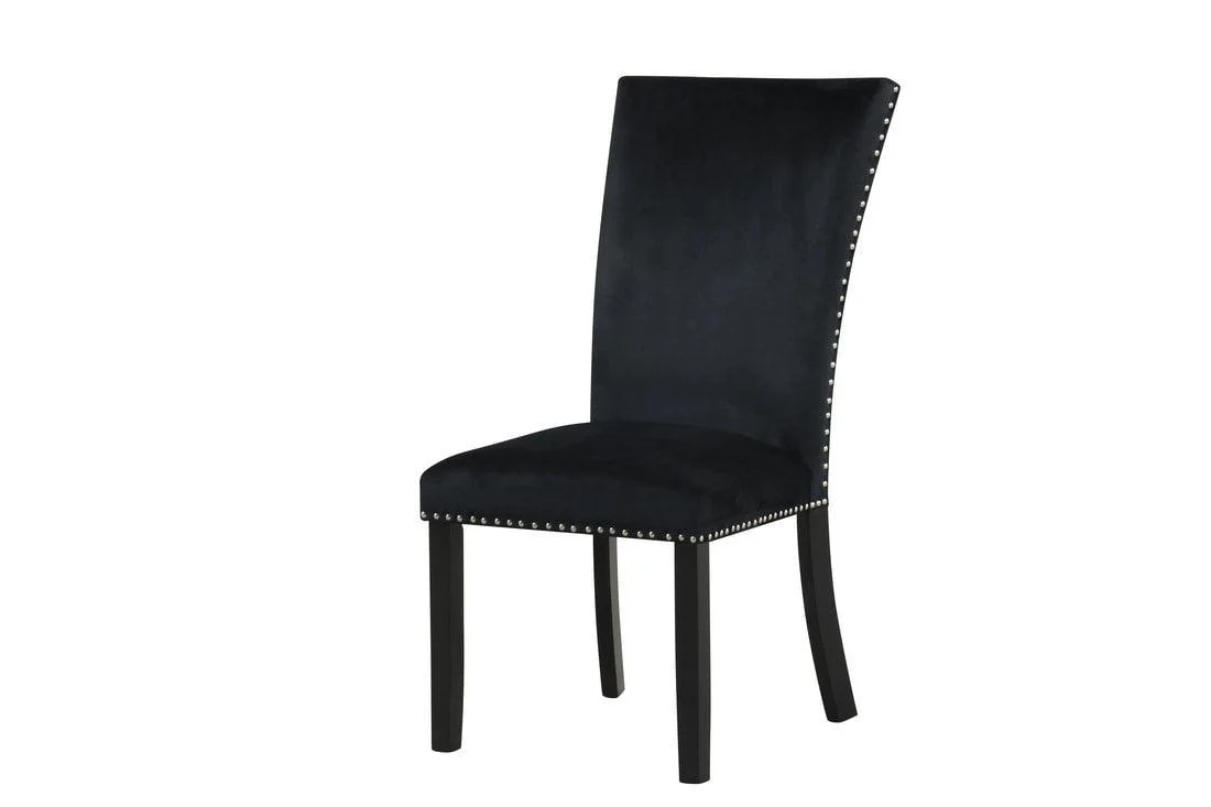 Onyx Black Faux Marble Dining Room Set - Image 2