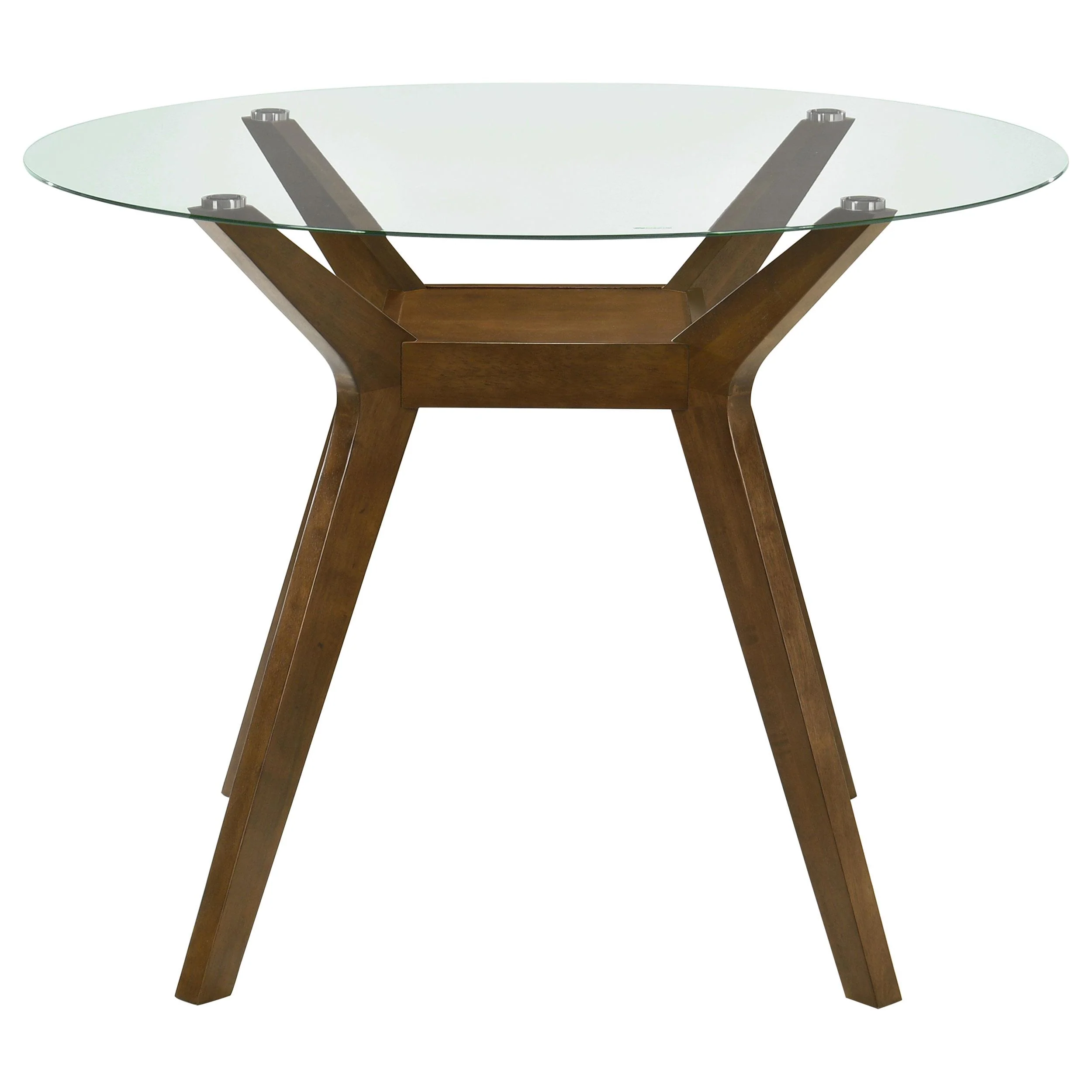 Paxton Round 48-inch Glass Top Counter Height Dining Table Brown - Image 3