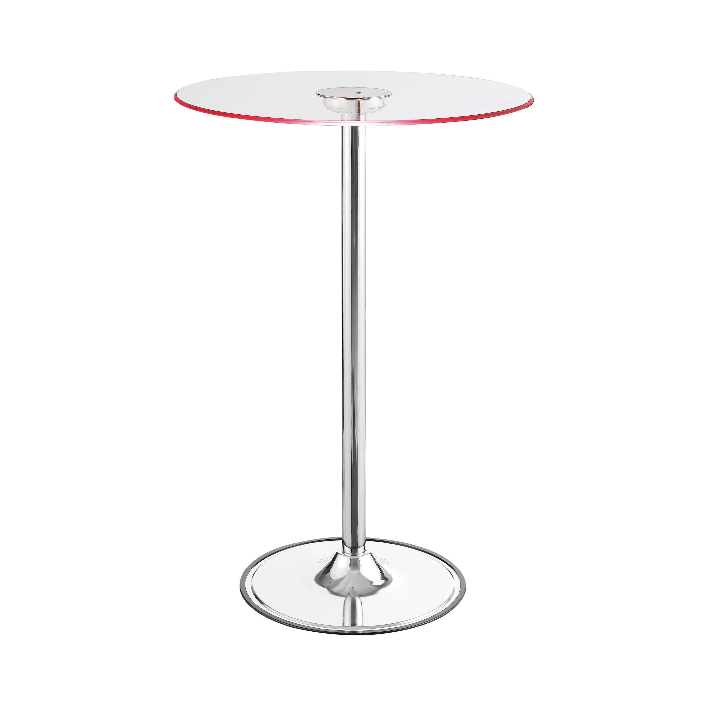 Thea LED Bar Table Chrome Clear - Image 2