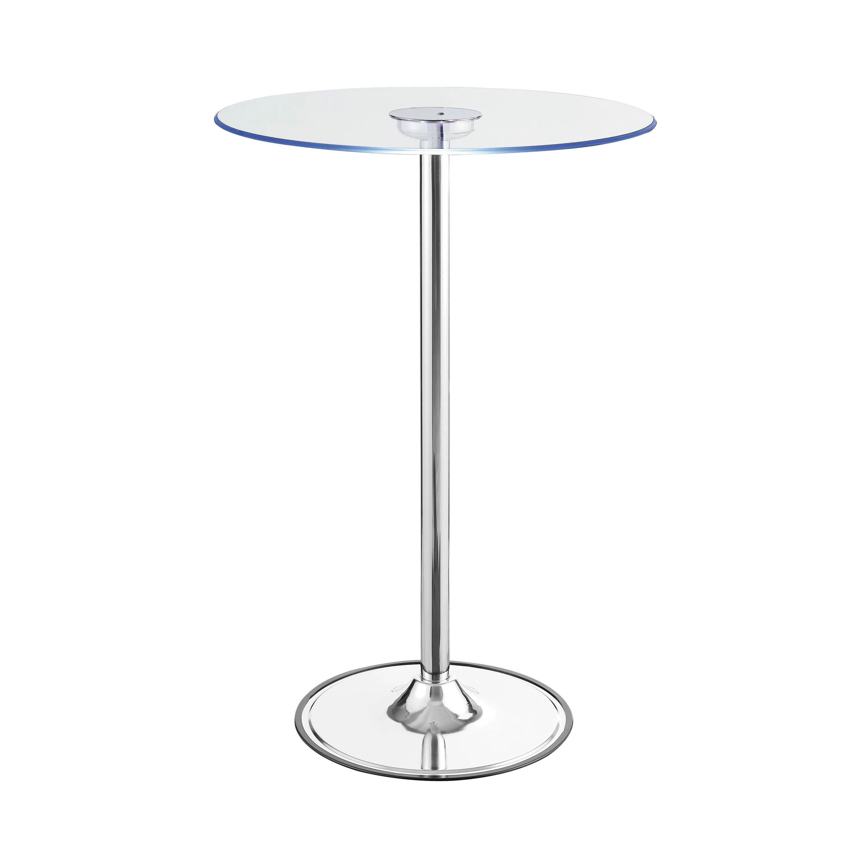 Thea LED Bar Table Chrome Clear - Image 3